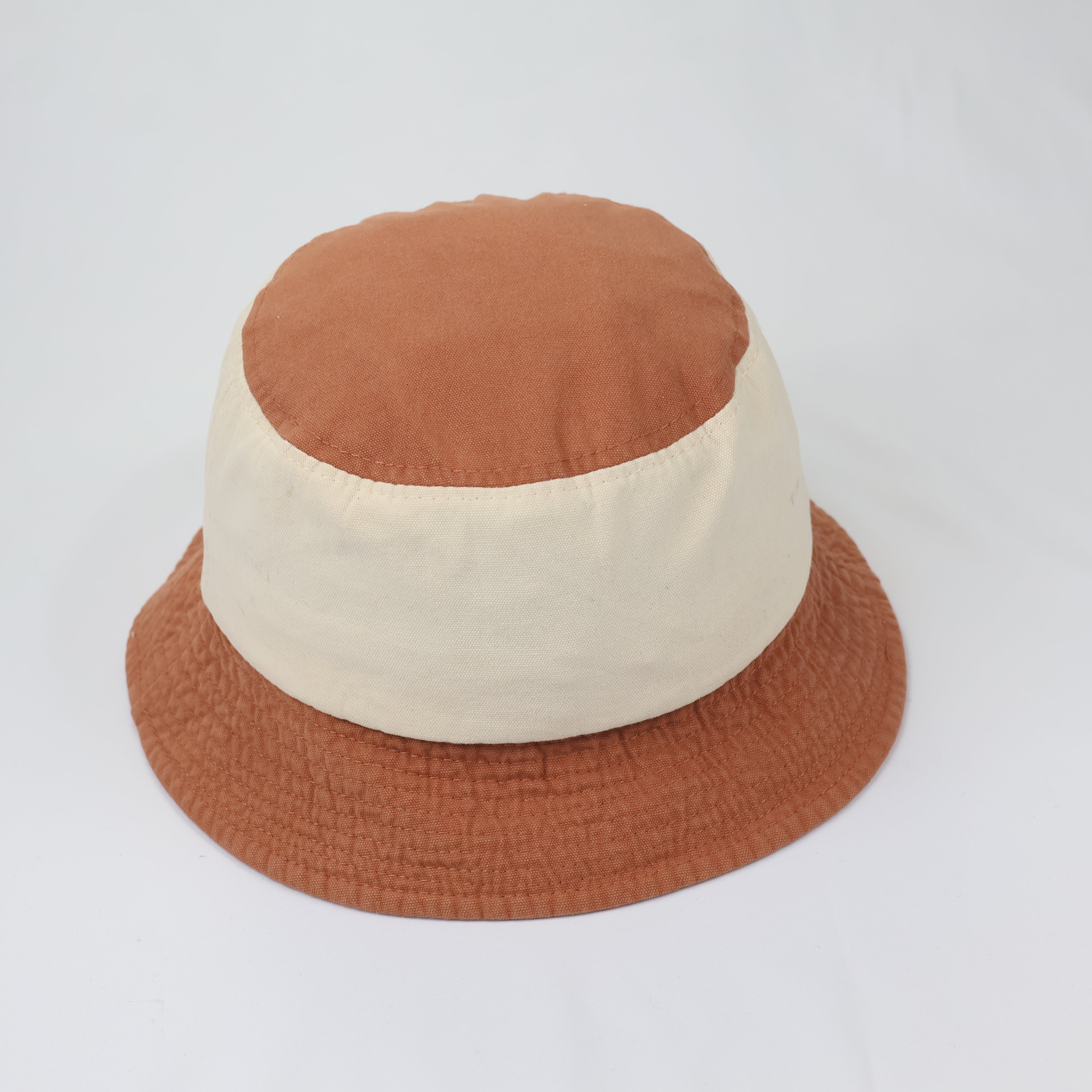 Vintage Style Colorblock Bucket Hat - Orem Items Earth Tone Sun Cap