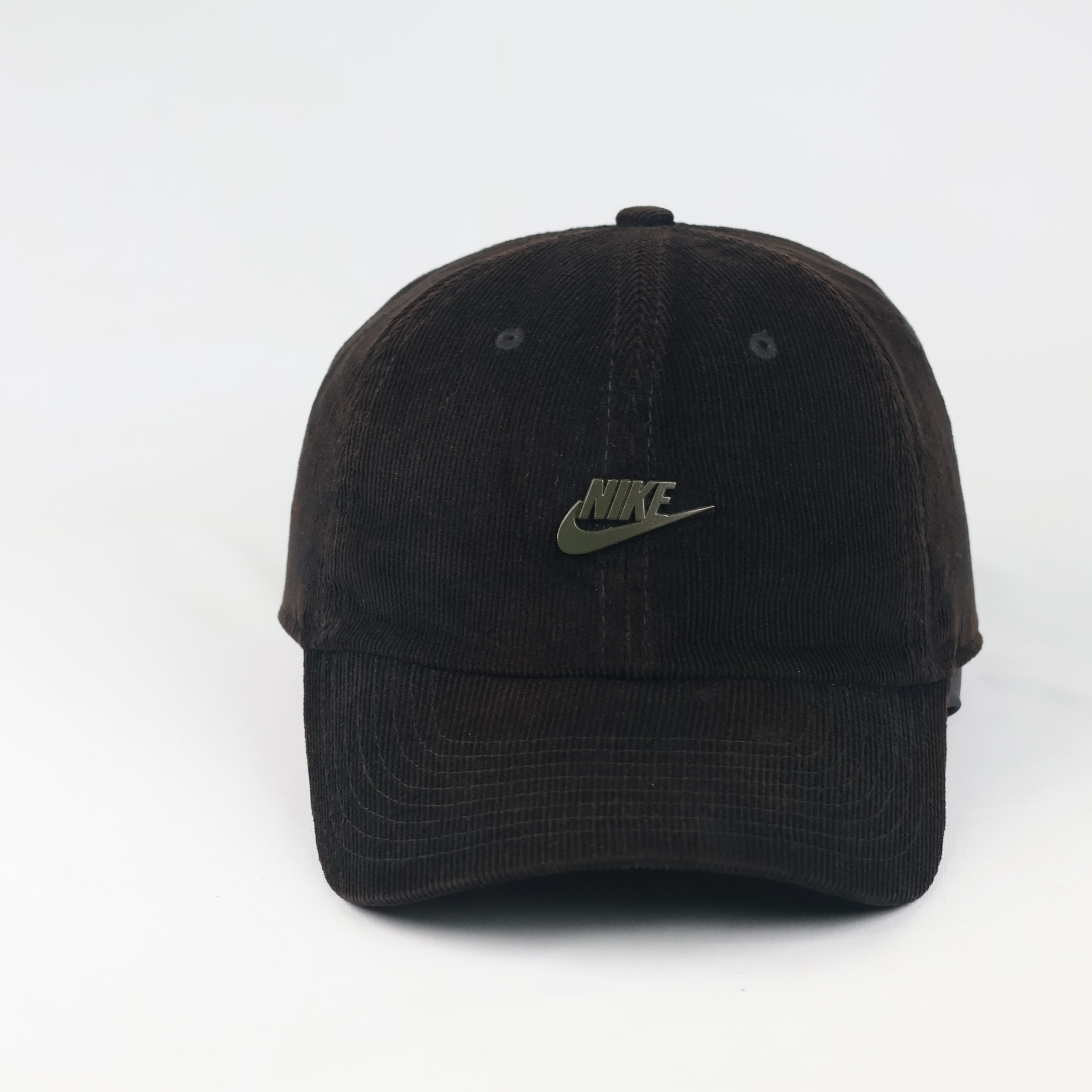 Nike Heritage 86 Corduroy Cap - Thrifted Dark Brown Black Adjustable Dad Hat