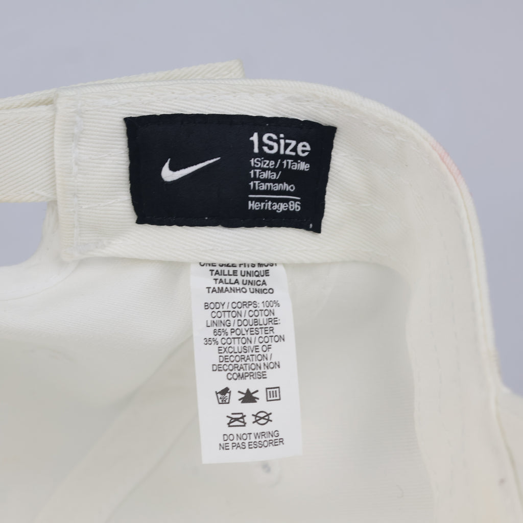 Classic Nike Heritage 86 Adjustable Cap - Off-White White Cotton Hat
