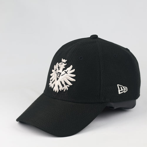 Official Eintracht Frankfurt New Era 9FORTY Thrifted Cap - Black Adjustable Football Hat