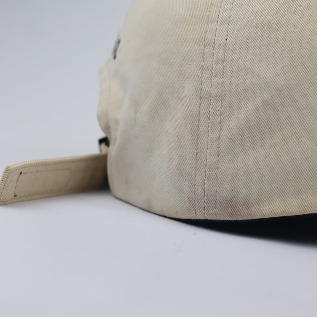 Authentic AJOBYAJO Long-Strap Thrifted Baseball Hat – Cream/Khaki