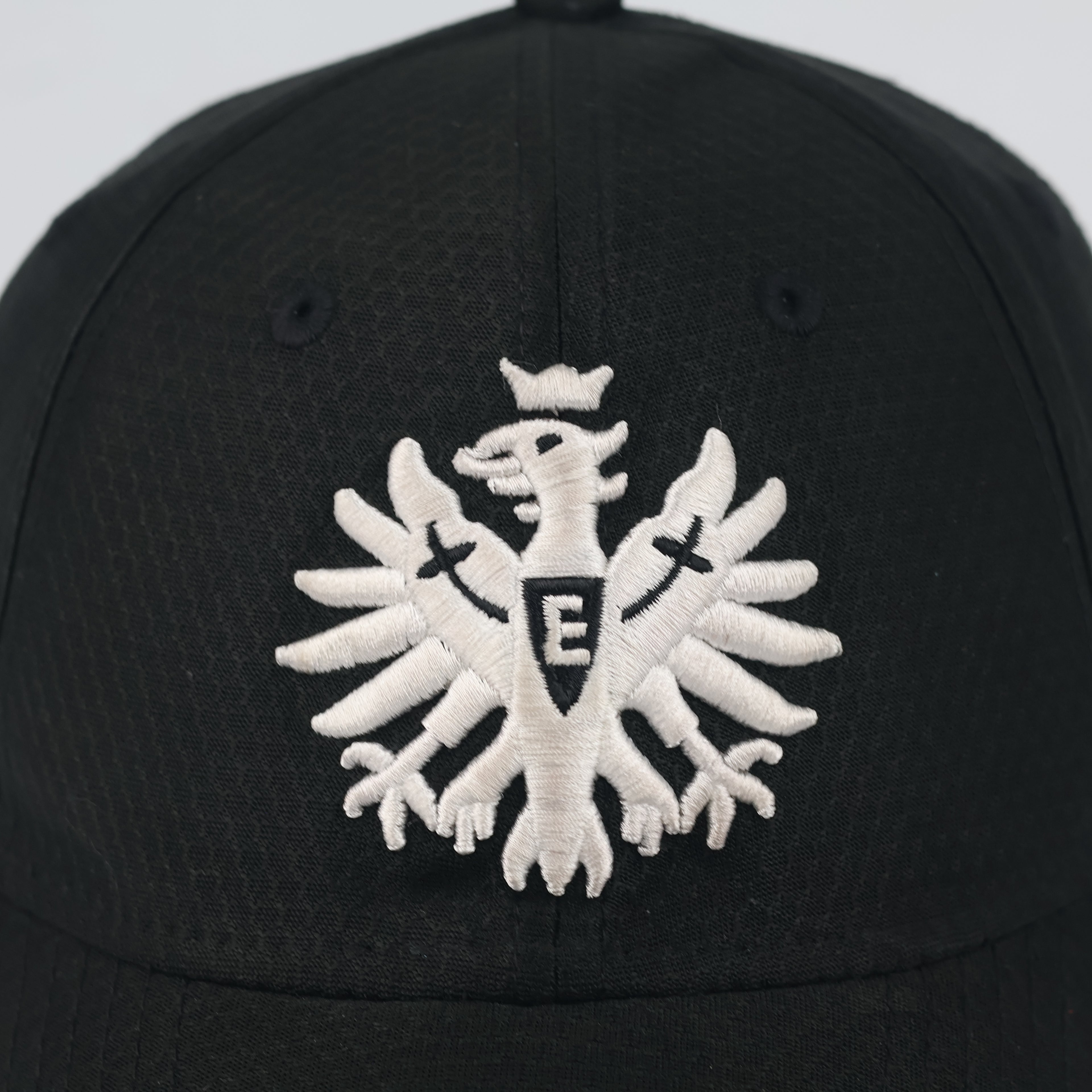Official Eintracht Frankfurt New Era 9FORTY Thrifted Cap - Black Adjustable Football Hat