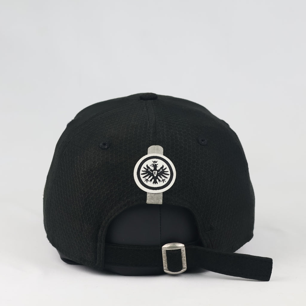 Official Eintracht Frankfurt New Era 9FORTY Thrifted Cap - Black Adjustable Football Hat