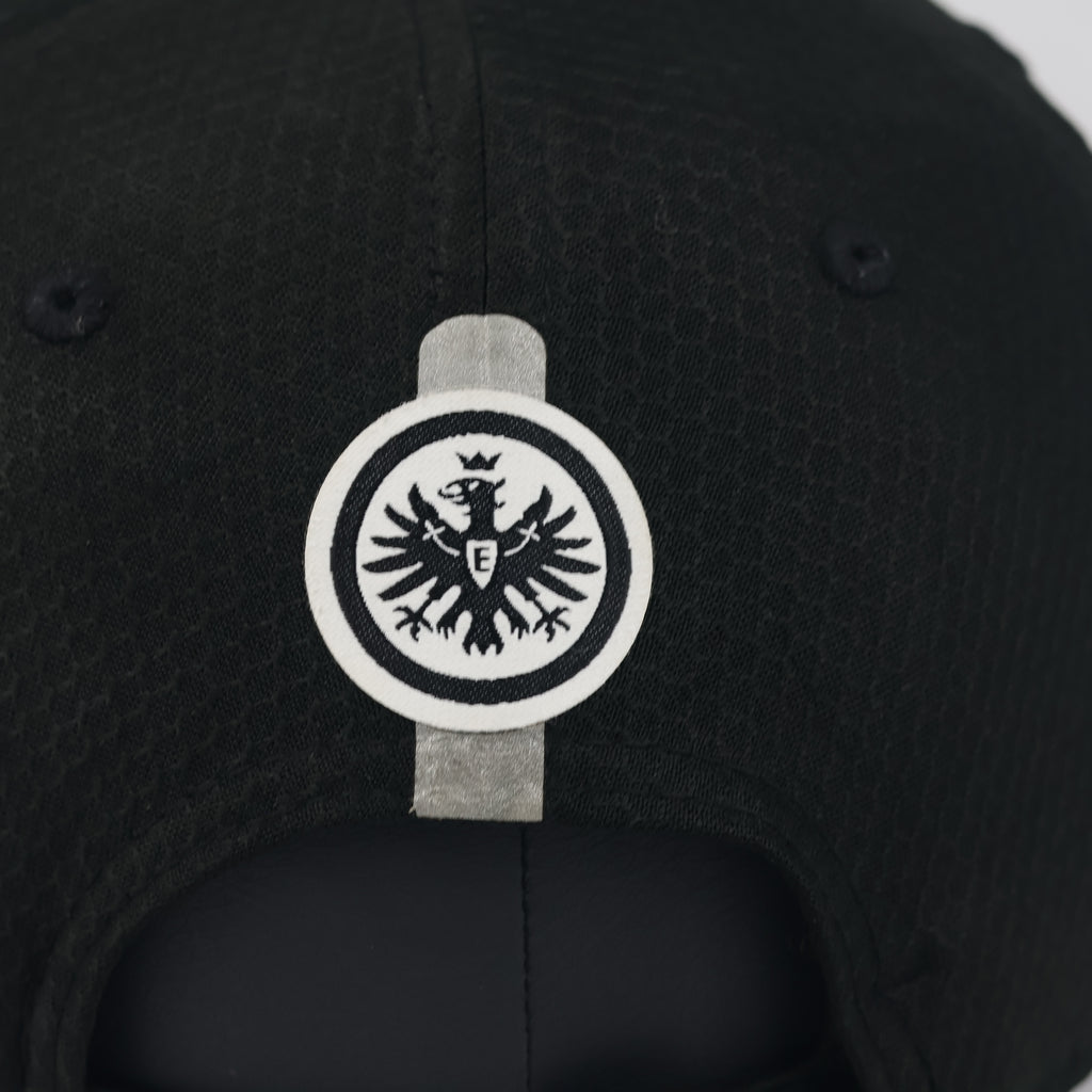 Official Eintracht Frankfurt New Era 9FORTY Thrifted Cap - Black Adjustable Football Hat
