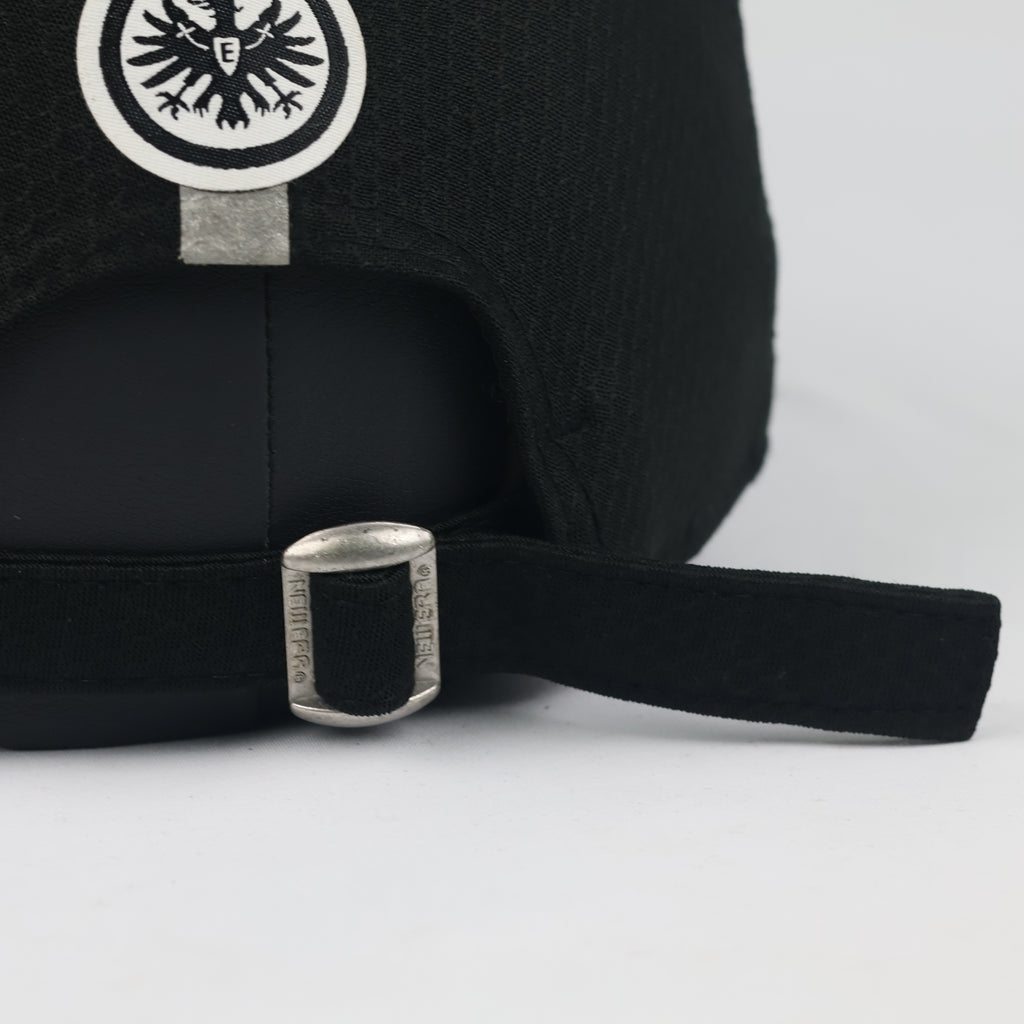 Official Eintracht Frankfurt New Era 9FORTY Thrifted Cap - Black Adjustable Football Hat