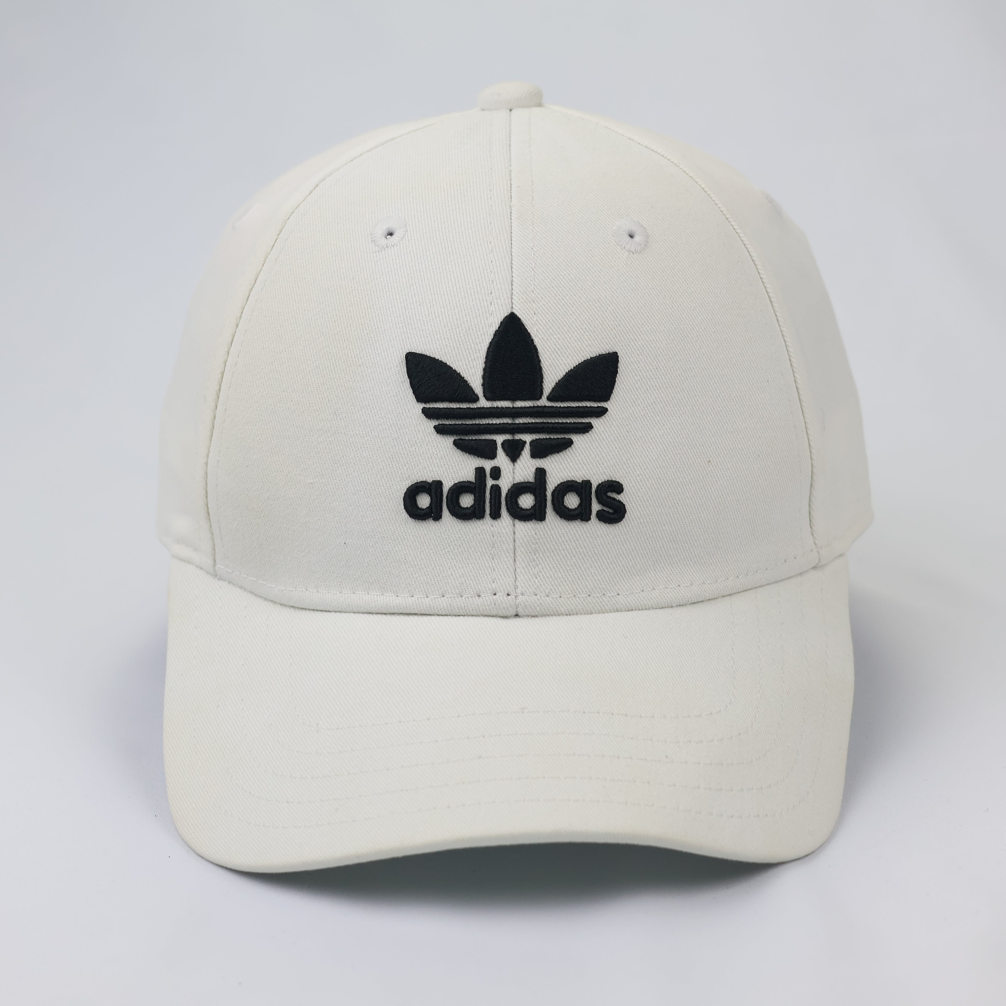 Adidas Originals Trefoil Embroidered Cap – Off-White (Thrifted)