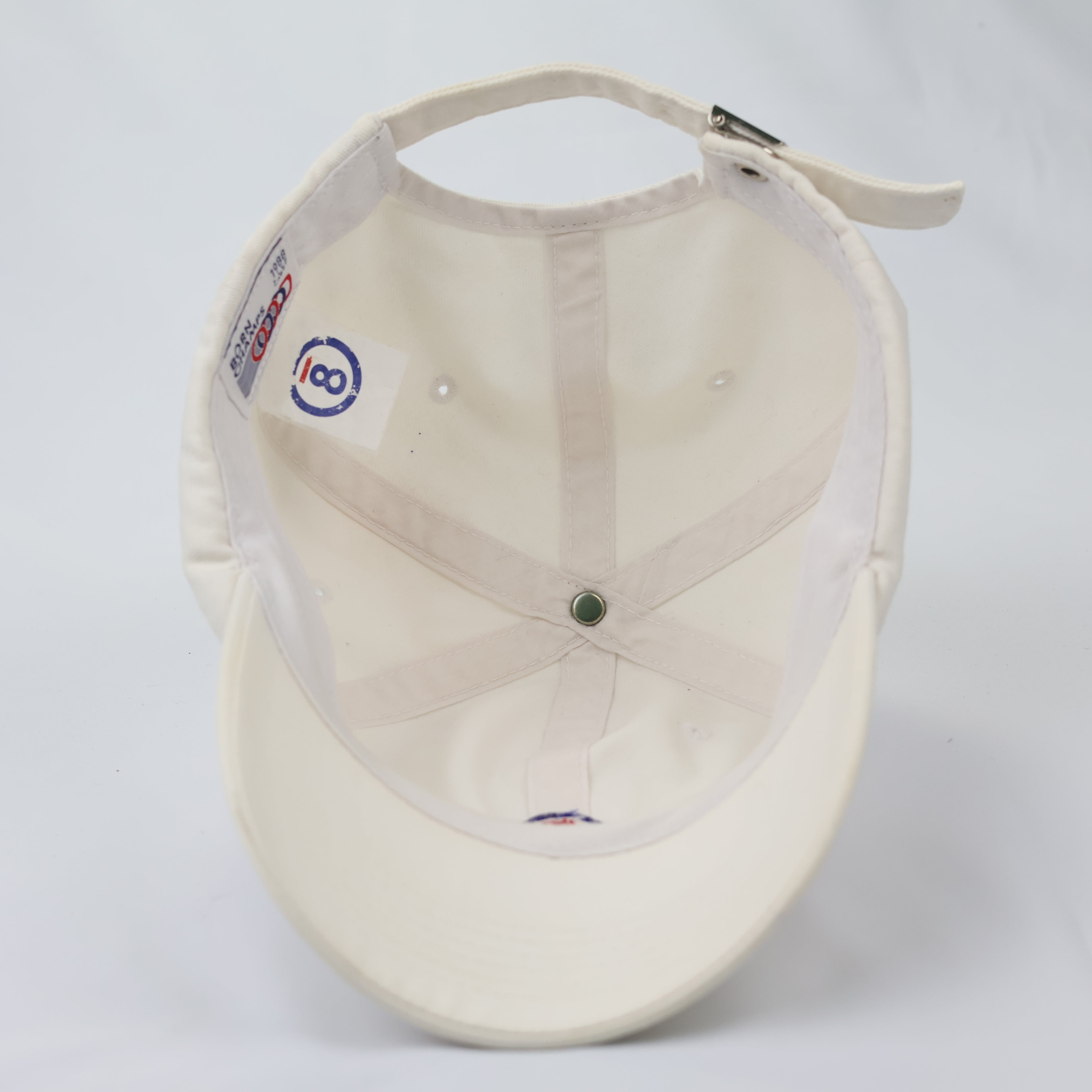 Authentic Born Champs Thrifted Adjustable Hat – Cream/Blue K-Fashion