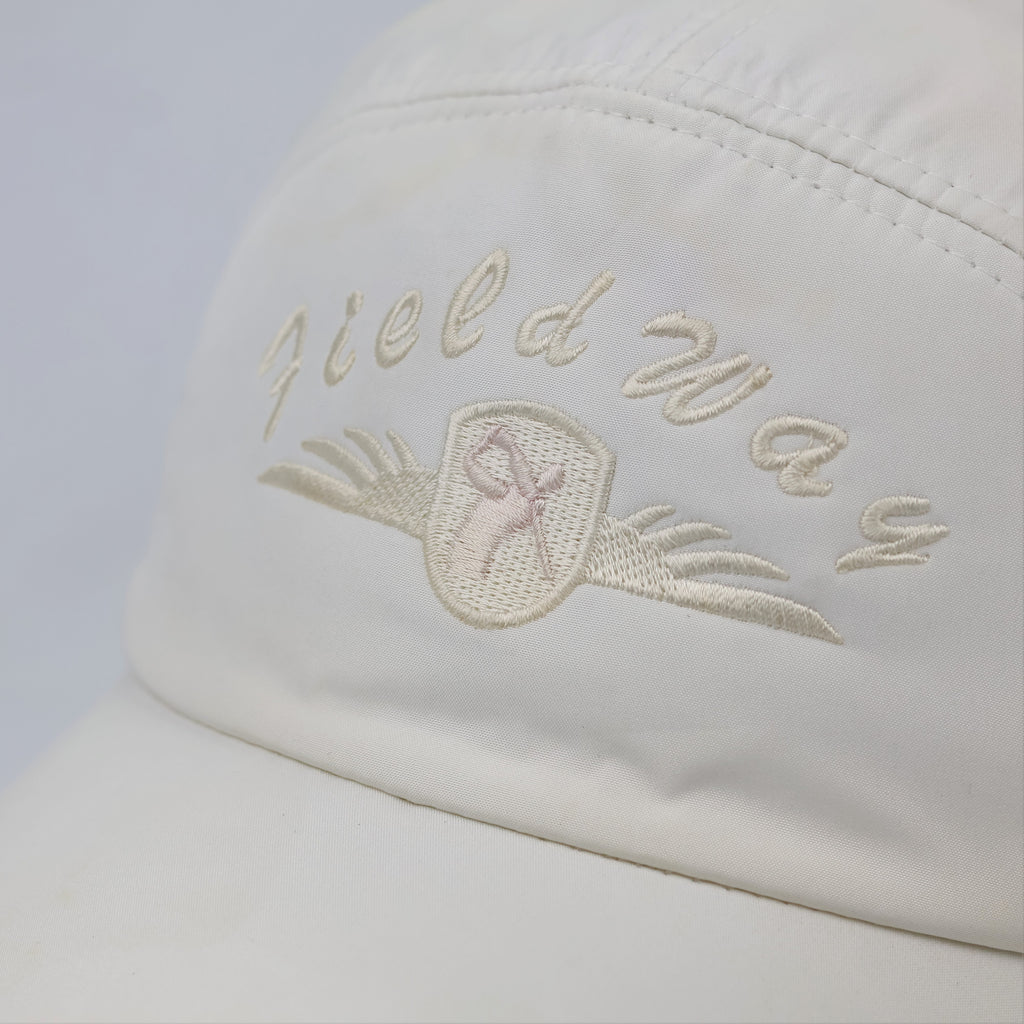 Field Way Embroidered Performance Trucker Hat – Off-White & Cream