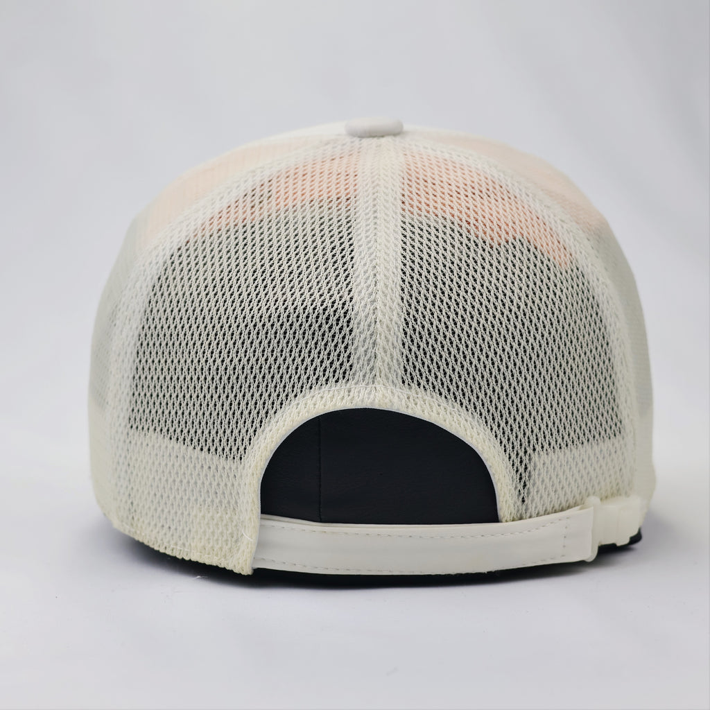 Field Way Embroidered Performance Trucker Hat – Off-White & Cream