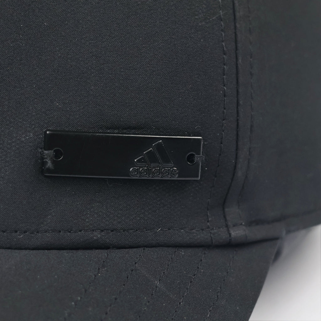 Adidas Stealth Metal Plate Logo Thrifted Cap – Triple Black (Thrifted)