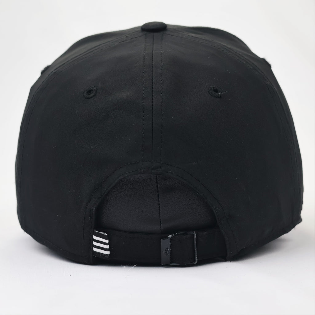 Adidas Stealth Metal Plate Logo Thrifted Cap – Triple Black (Thrifted)