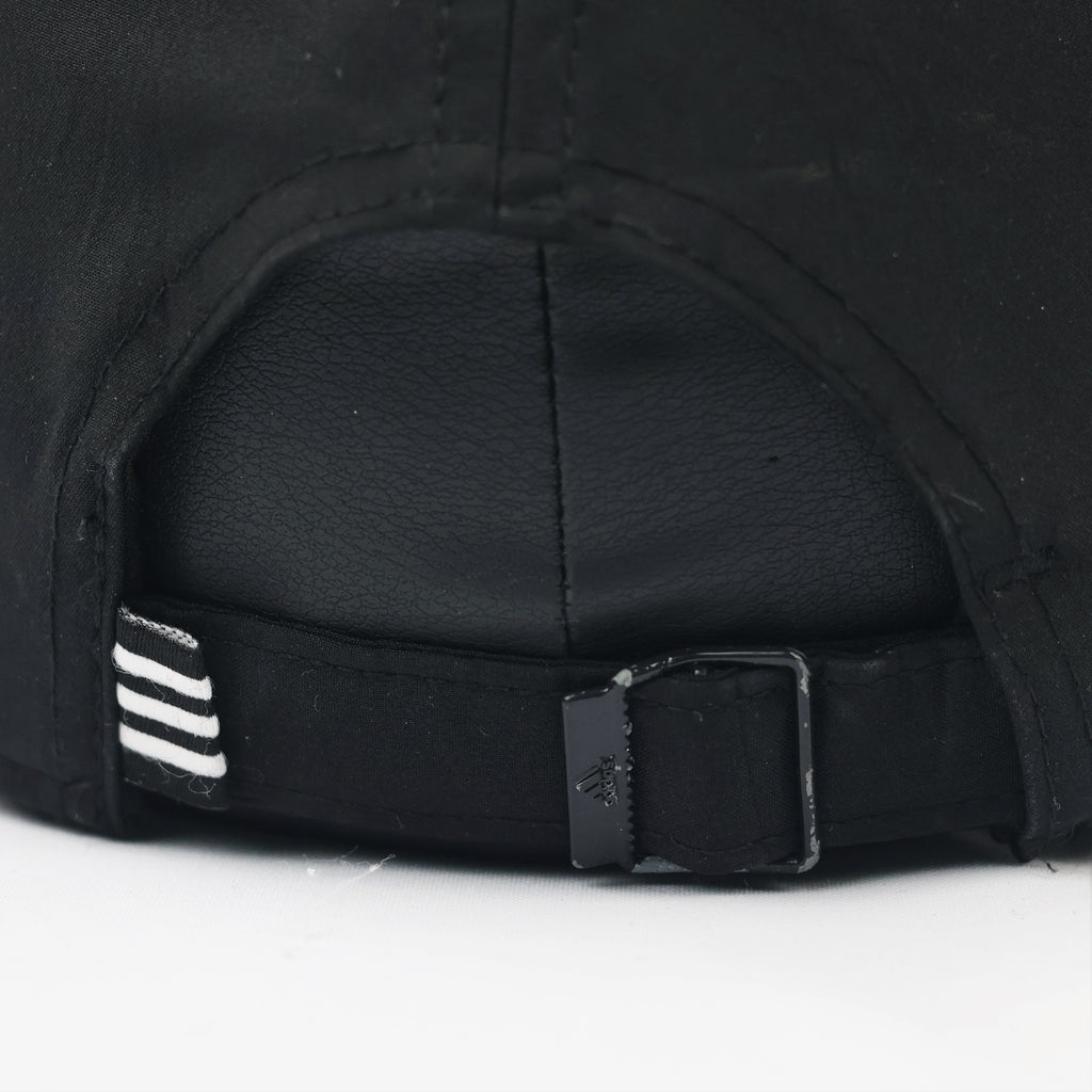 Adidas Stealth Metal Plate Logo Thrifted Cap – Triple Black (Thrifted)