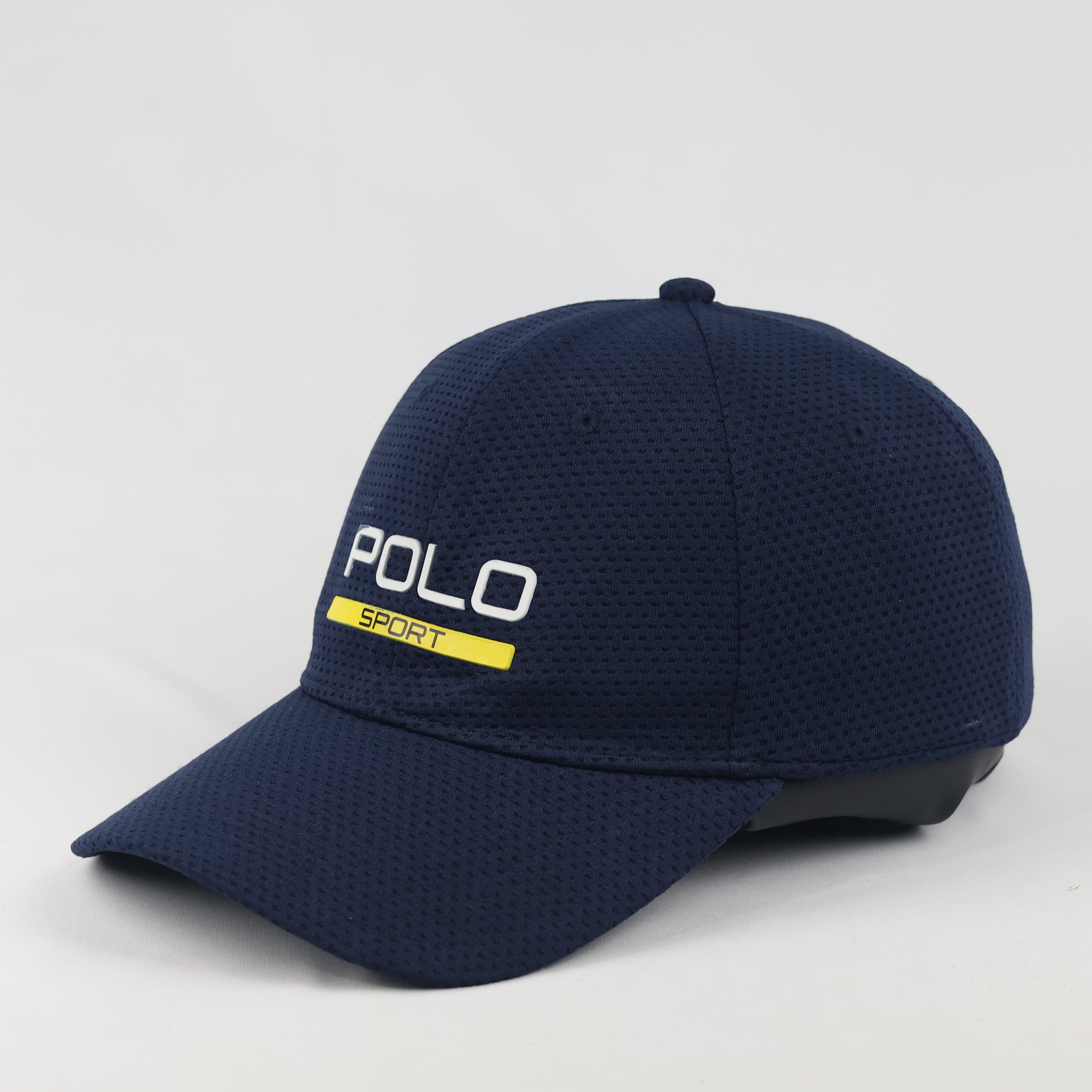 Retro Ralph Lauren Polo Sport Mesh Cap - Navy Blue Thrifted Fitted Hat Size 57-58 cm