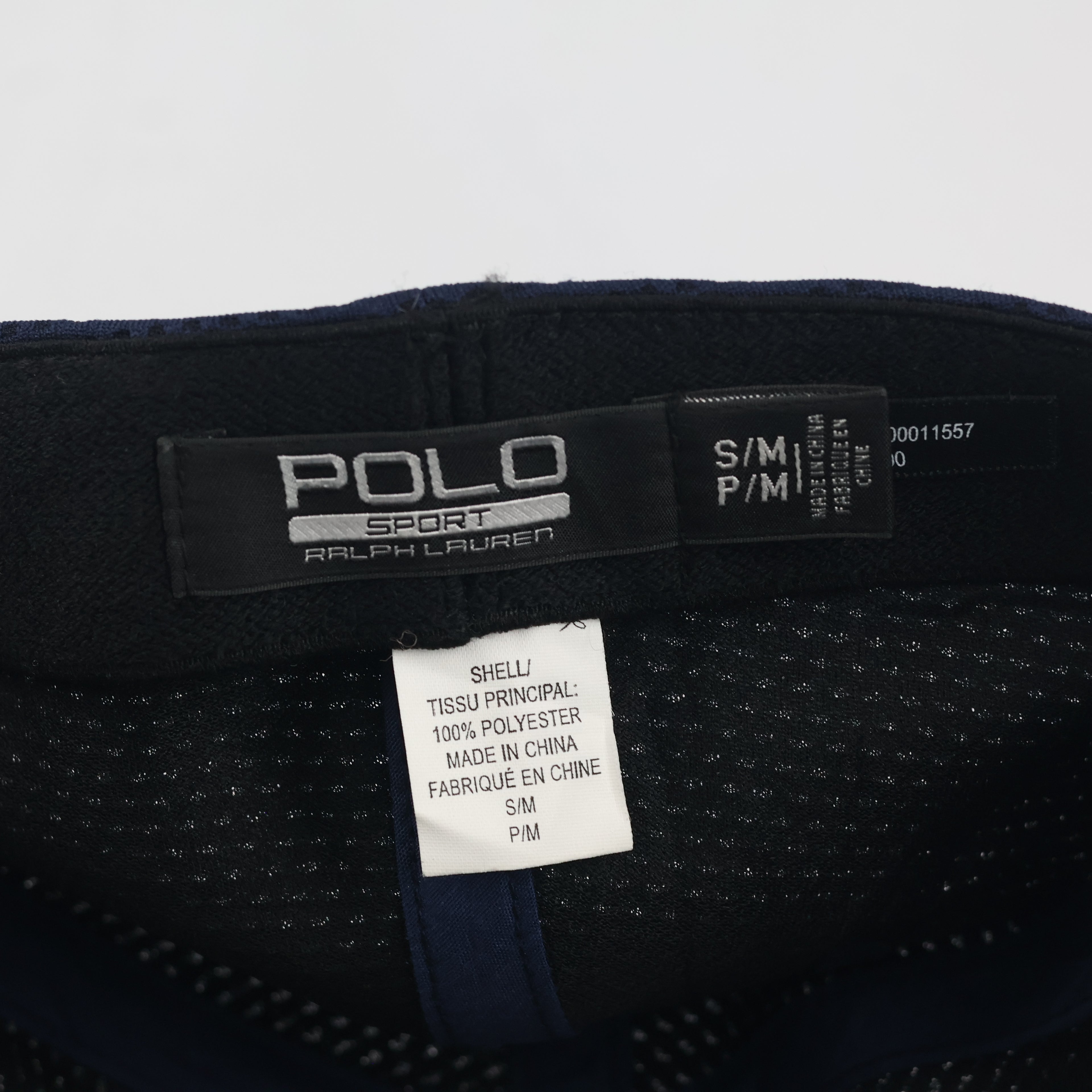 Retro Ralph Lauren Polo Sport Mesh Cap - Navy Blue Thrifted Fitted Hat Size 57-58 cm