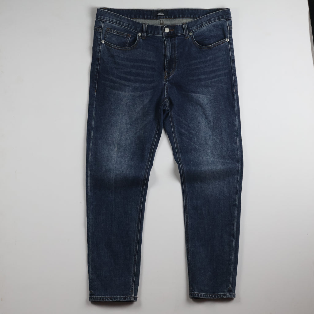 Thrifted Musinsa Standard Men's Blue Wash Denim Jeans 36 Waist/ J1028