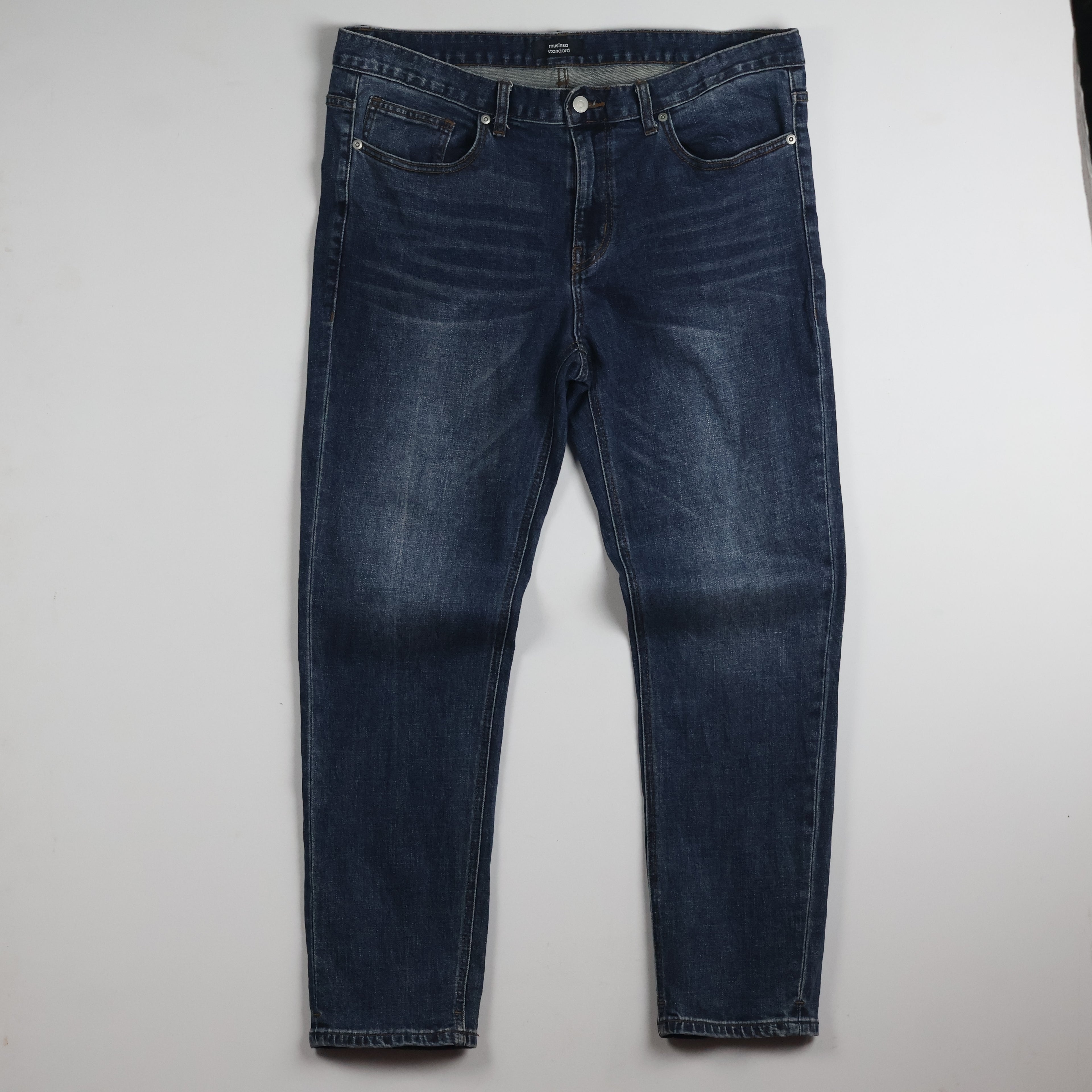 Thrifted Musinsa Standard Men's Blue Wash Denim Jeans 36 Waist/ J1028
