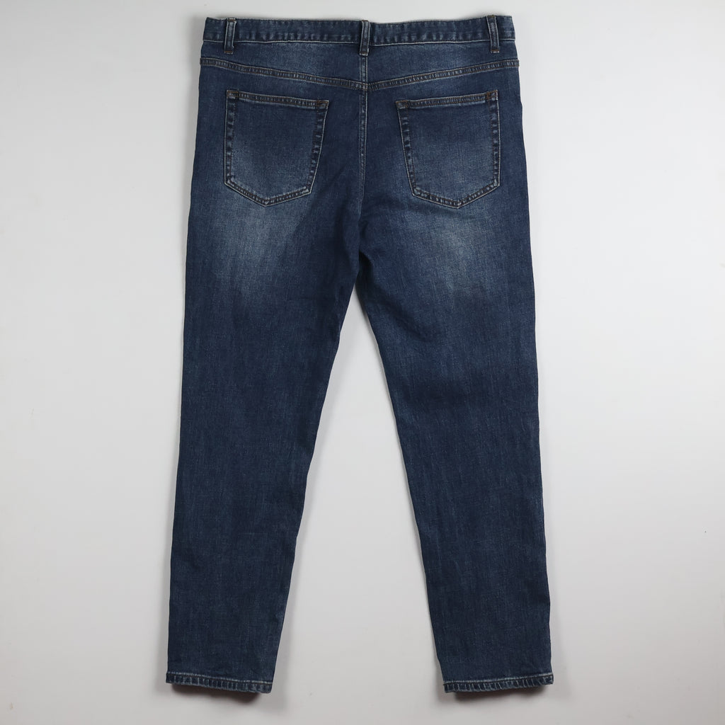 Thrifted Musinsa Standard Men's Blue Wash Denim Jeans 36 Waist/ J1028