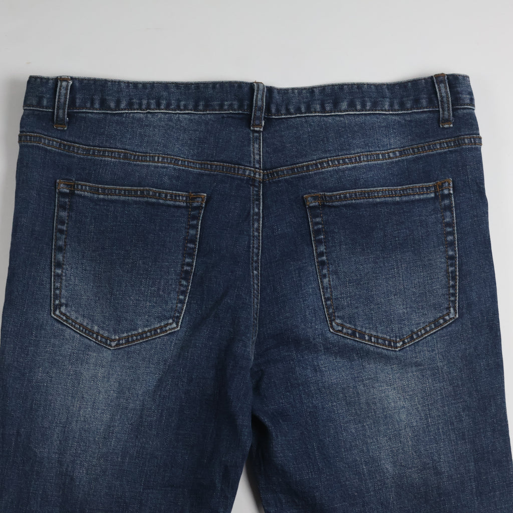 Thrifted Musinsa Standard Men's Blue Wash Denim Jeans 36 Waist/ J1028