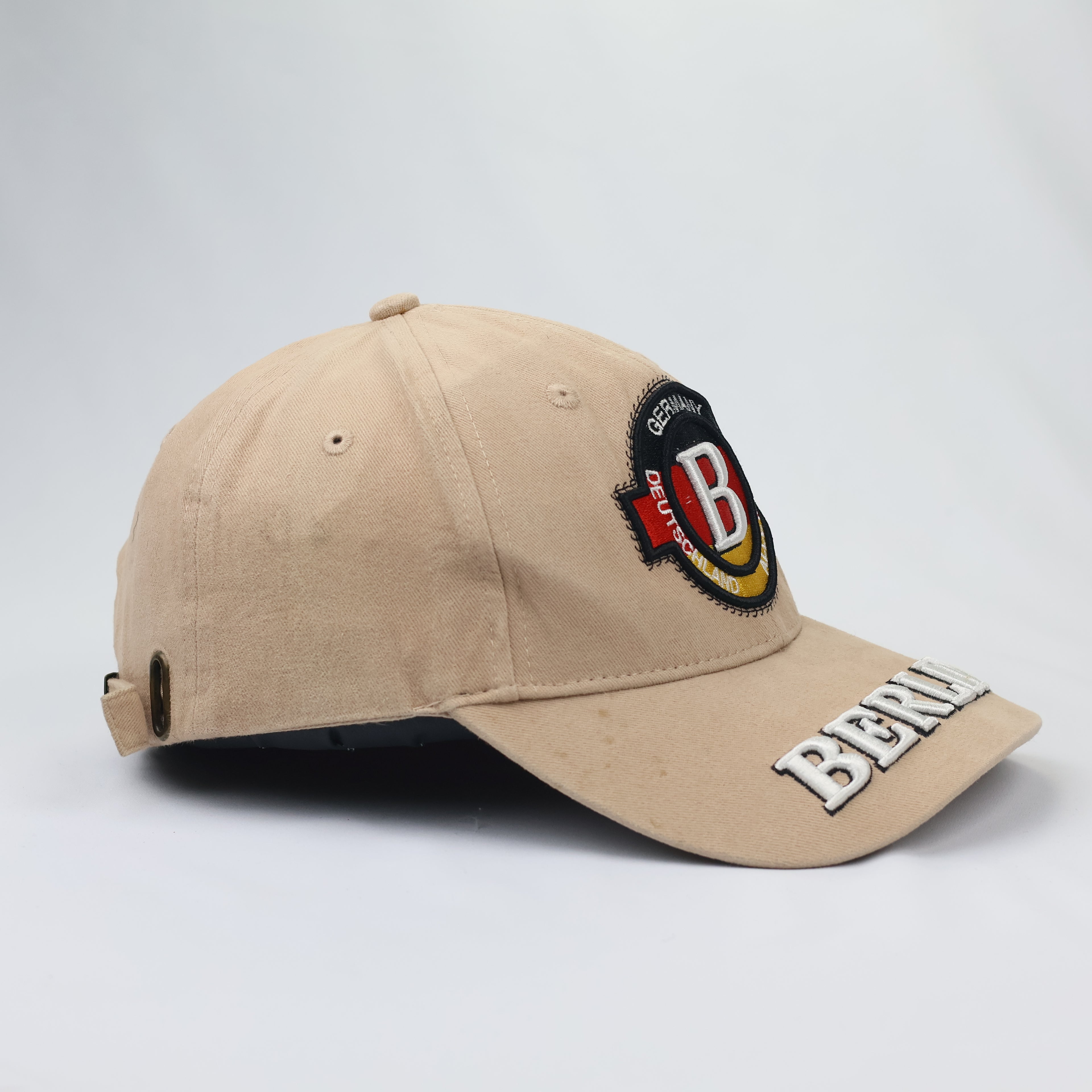 Germany Travel Series Adjustable Thrifted Cotton Cap – One Size (Thrifted)
