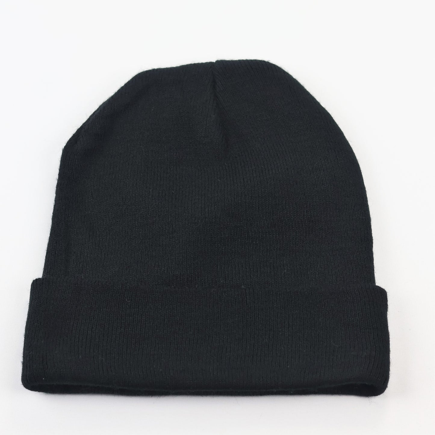 Dope Couture 24K Gold Logo Thrifted Beanie – Black Knit Streetwear Cap