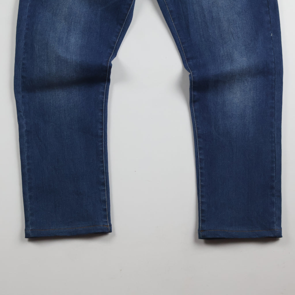 Thrifted Stretch Comfort Men's Blue Straight Leg Jeans 34 Waist/ J1023
