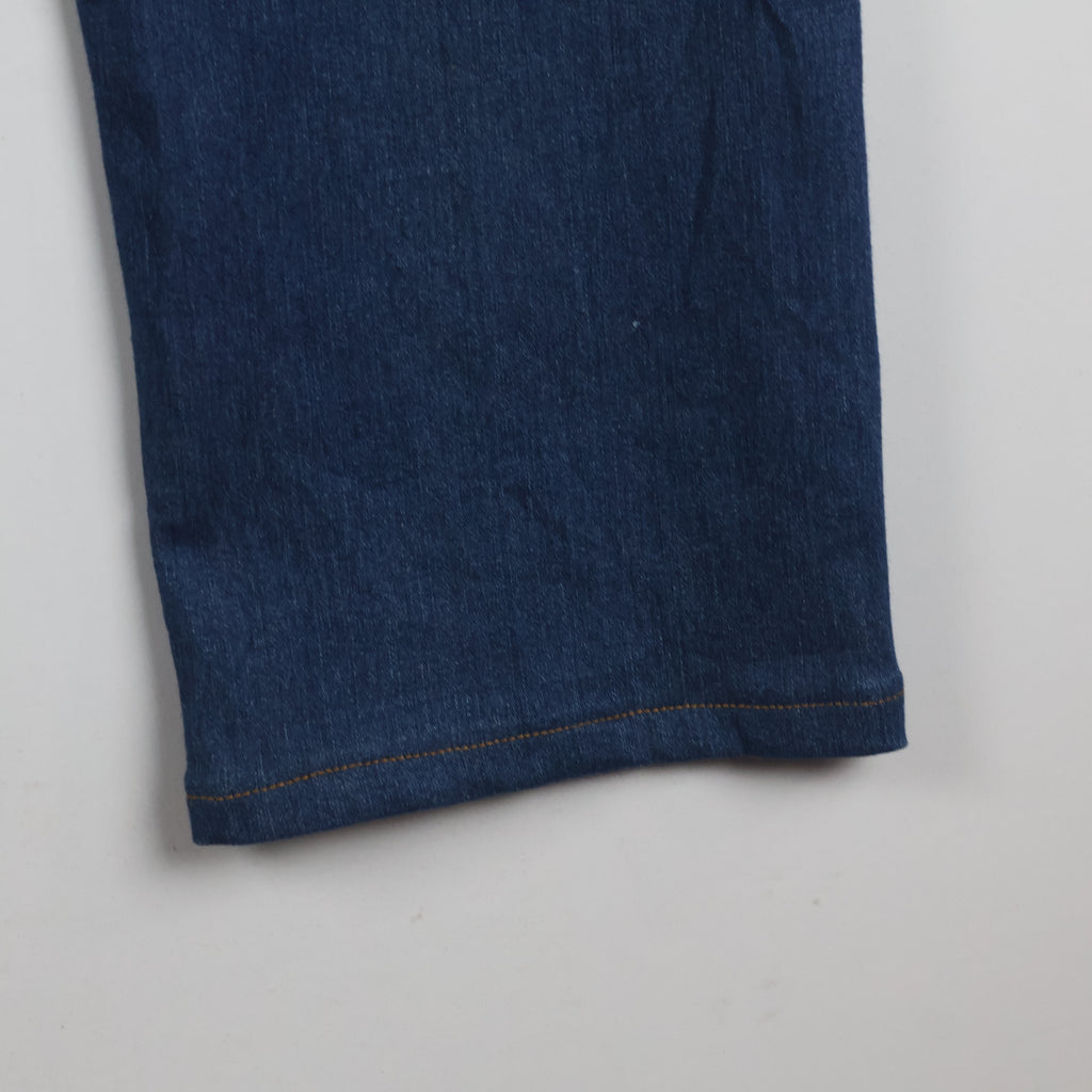 Thrifted Stretch Comfort Men's Blue Straight Leg Jeans 34 Waist/ J1023