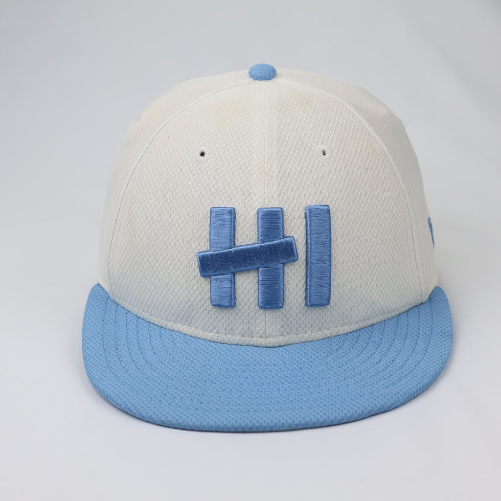 New Era Hawaii "808" Snapback Cap – Sky Blue & White (Thrifted)
