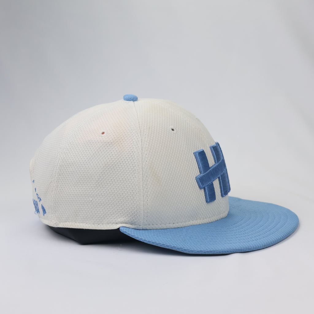 New Era Hawaii "808" Snapback Cap – Sky Blue & White (Thrifted)