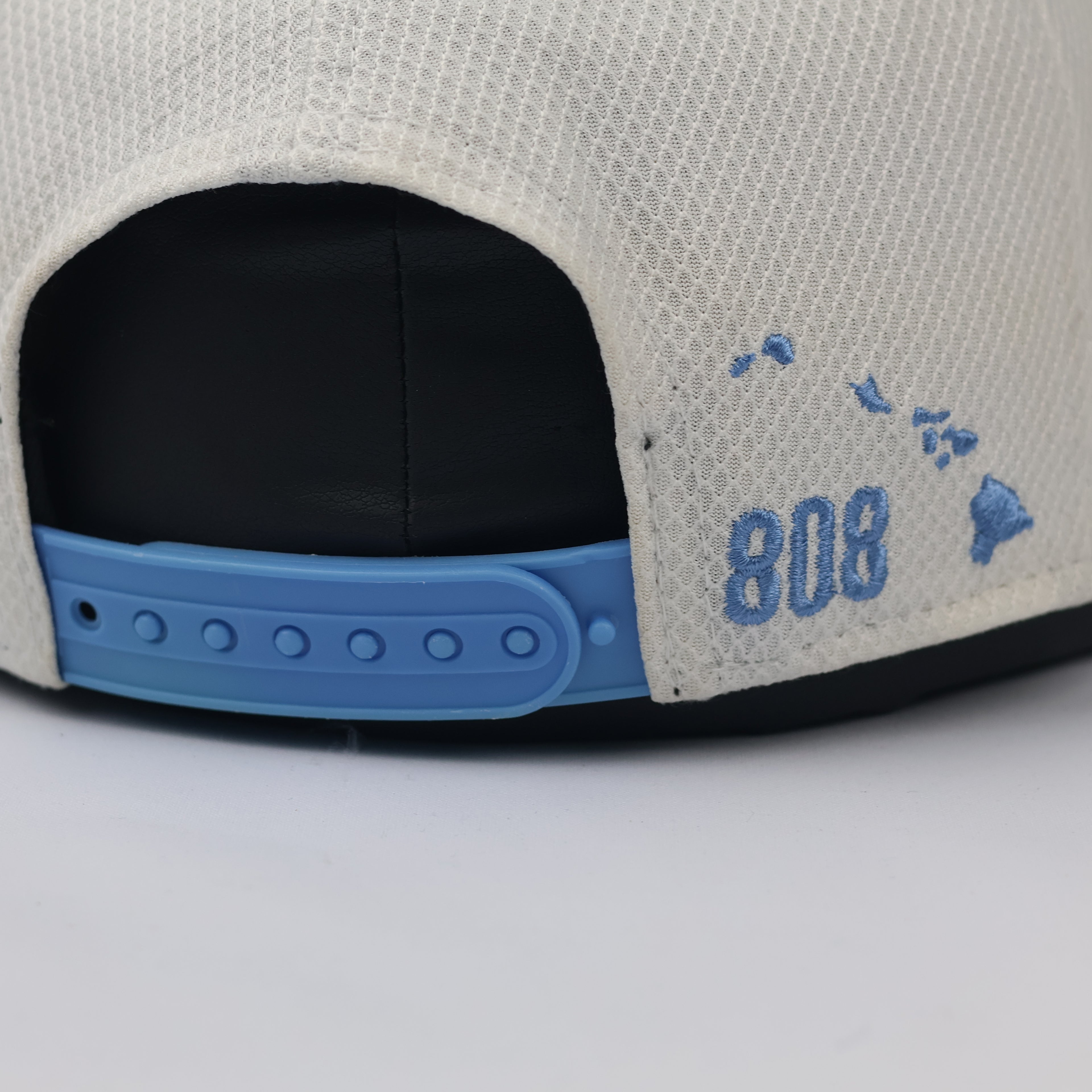 New Era Hawaii "808" Snapback Cap – Sky Blue & White (Thrifted)