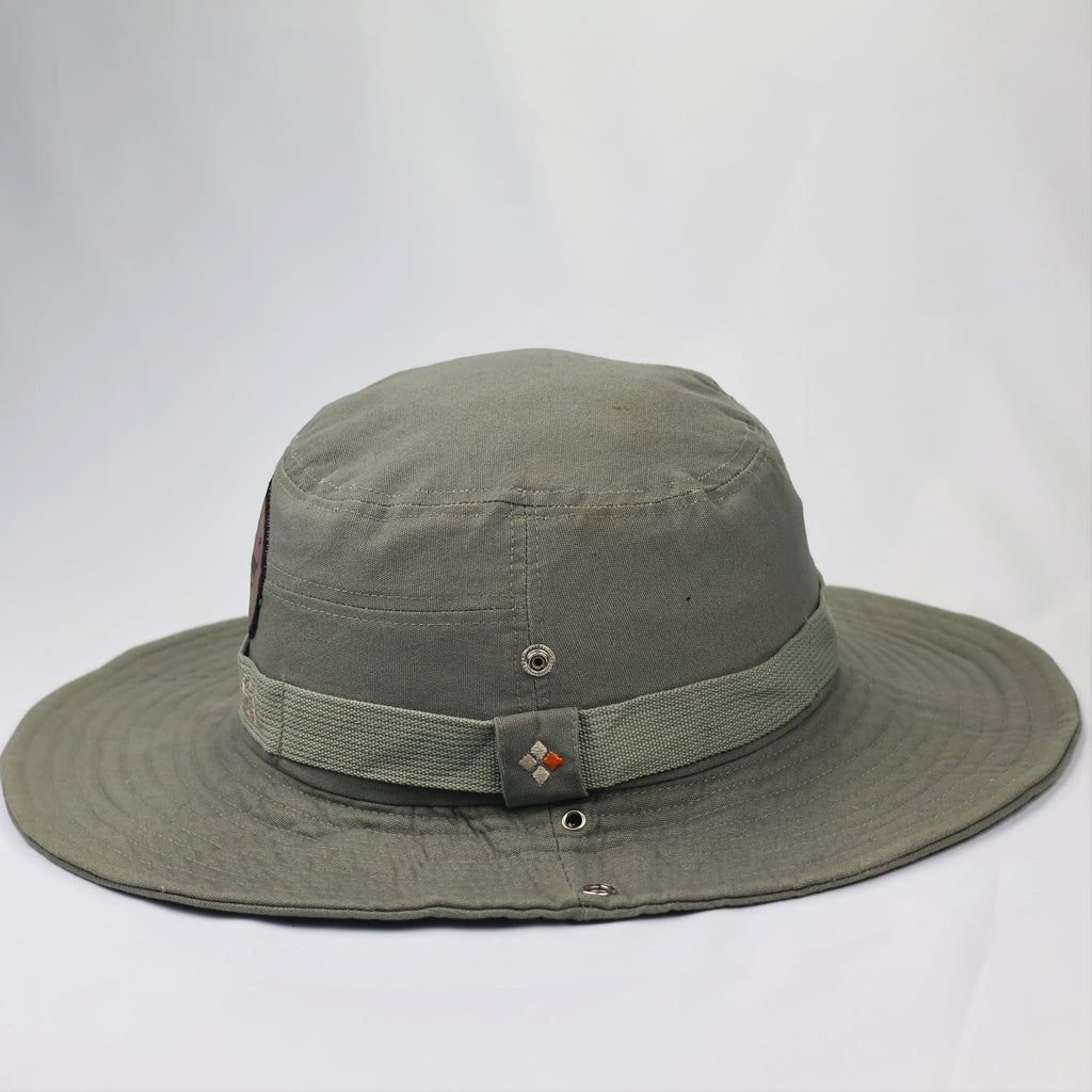 The Nostalgia Outdoor Boonie Thrifted Hat – Olive Green Wide Brim Safari Cap