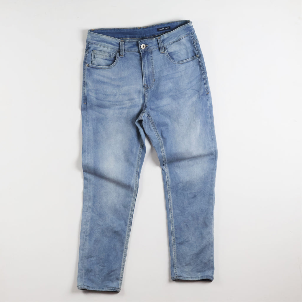 Thrifted Straight by Mc Men's Light Blue Denim Jeans 30-32 Waist/ J1021
