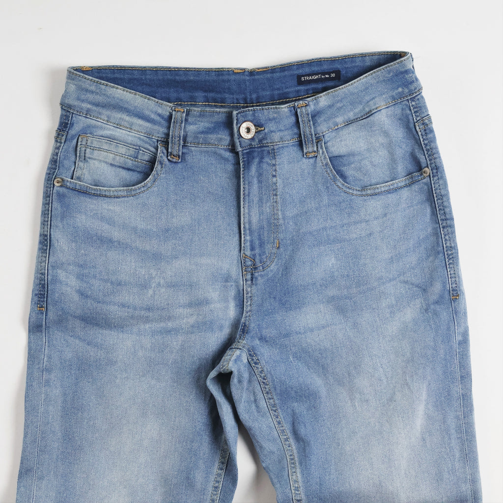 Thrifted Straight by Mc Men's Light Blue Denim Jeans 30-32 Waist/ J1021