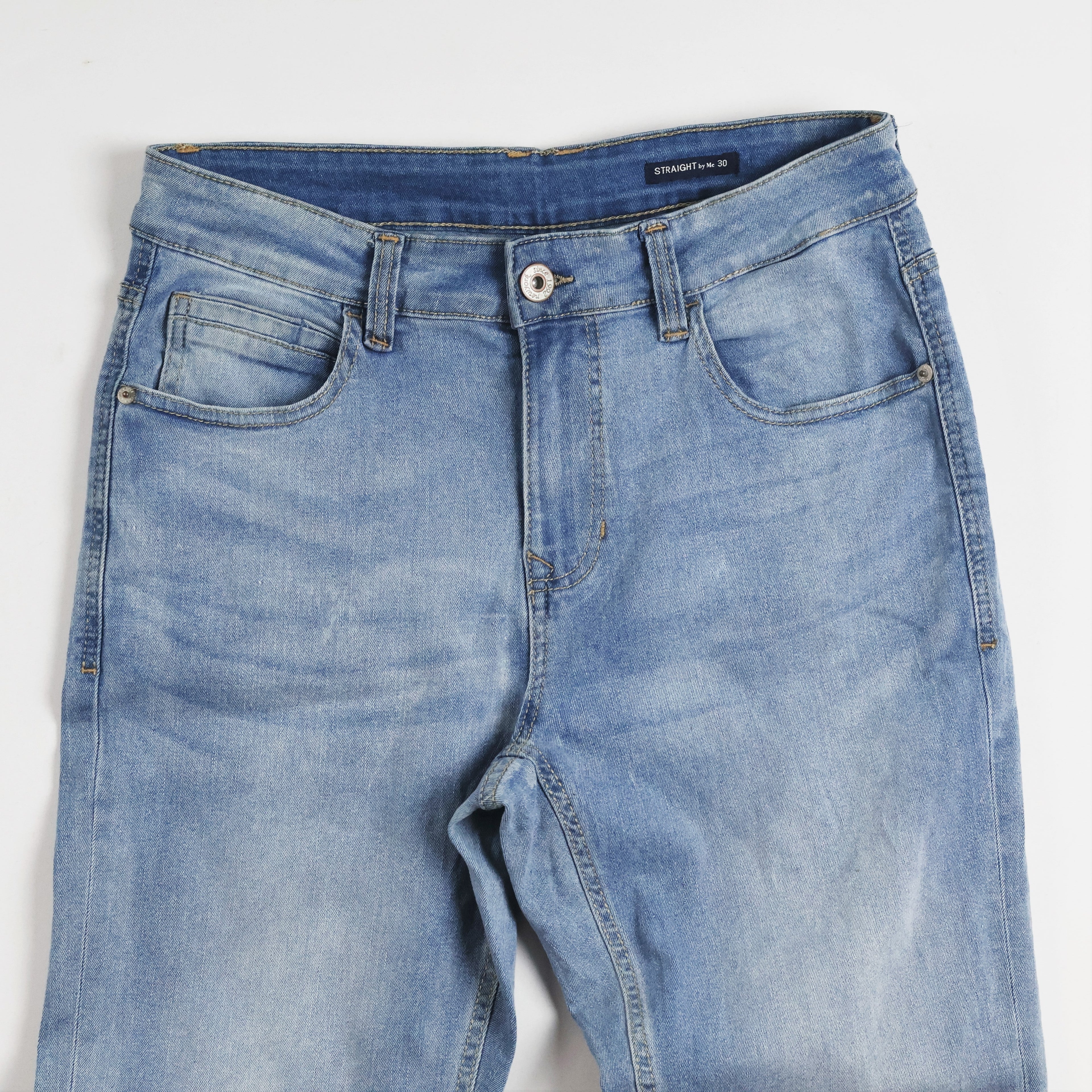 Thrifted Straight by Mc Men's Light Blue Denim Jeans 30-32 Waist/ J1021