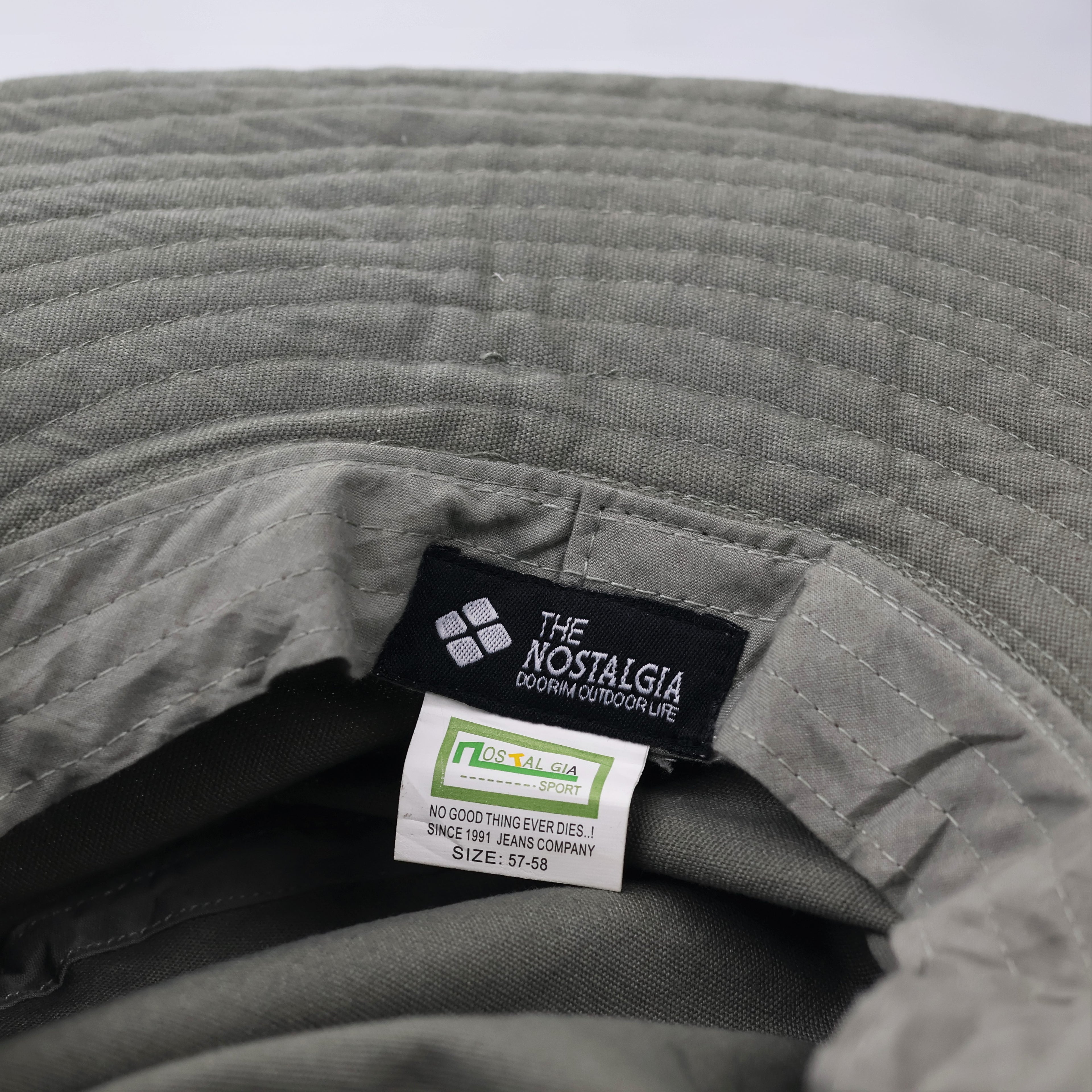 The Nostalgia Outdoor Boonie Thrifted Hat – Olive Green Wide Brim Safari Cap