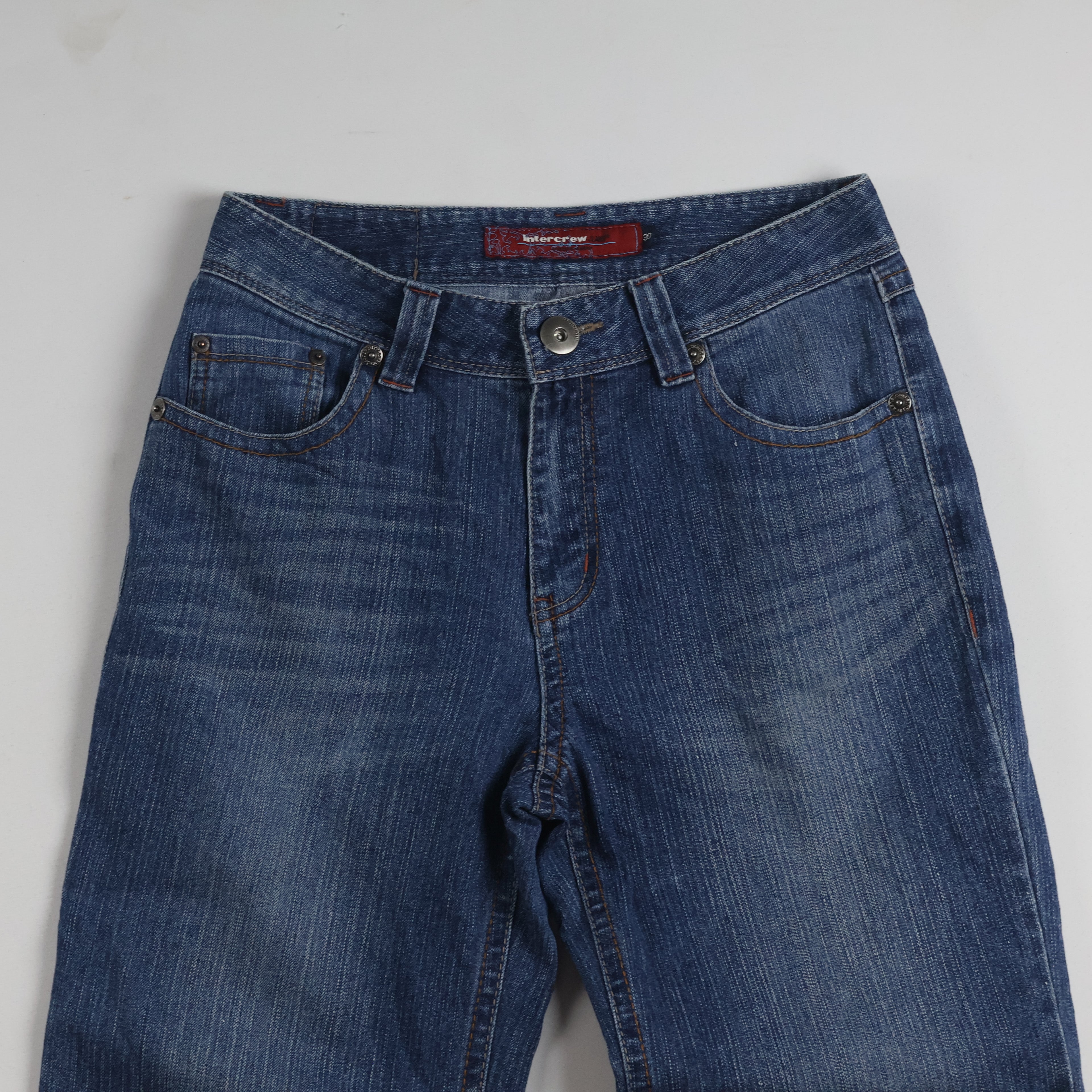 Thrifted Intercrew Men's Blue Straight Fit Jeans 30 Waist/ J1022