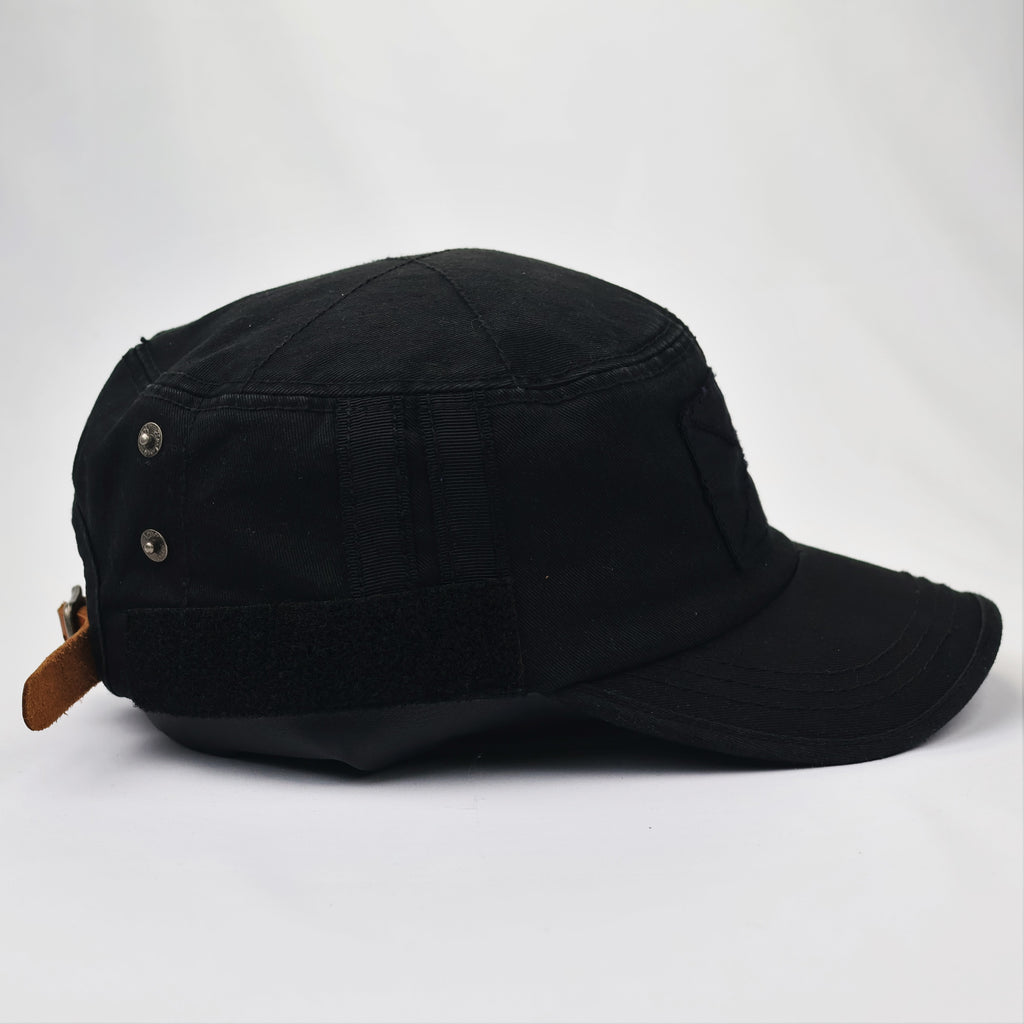 Vintage Buckaroo Jeans Military Cadet Cap - Black Streetwear (57-60cm)