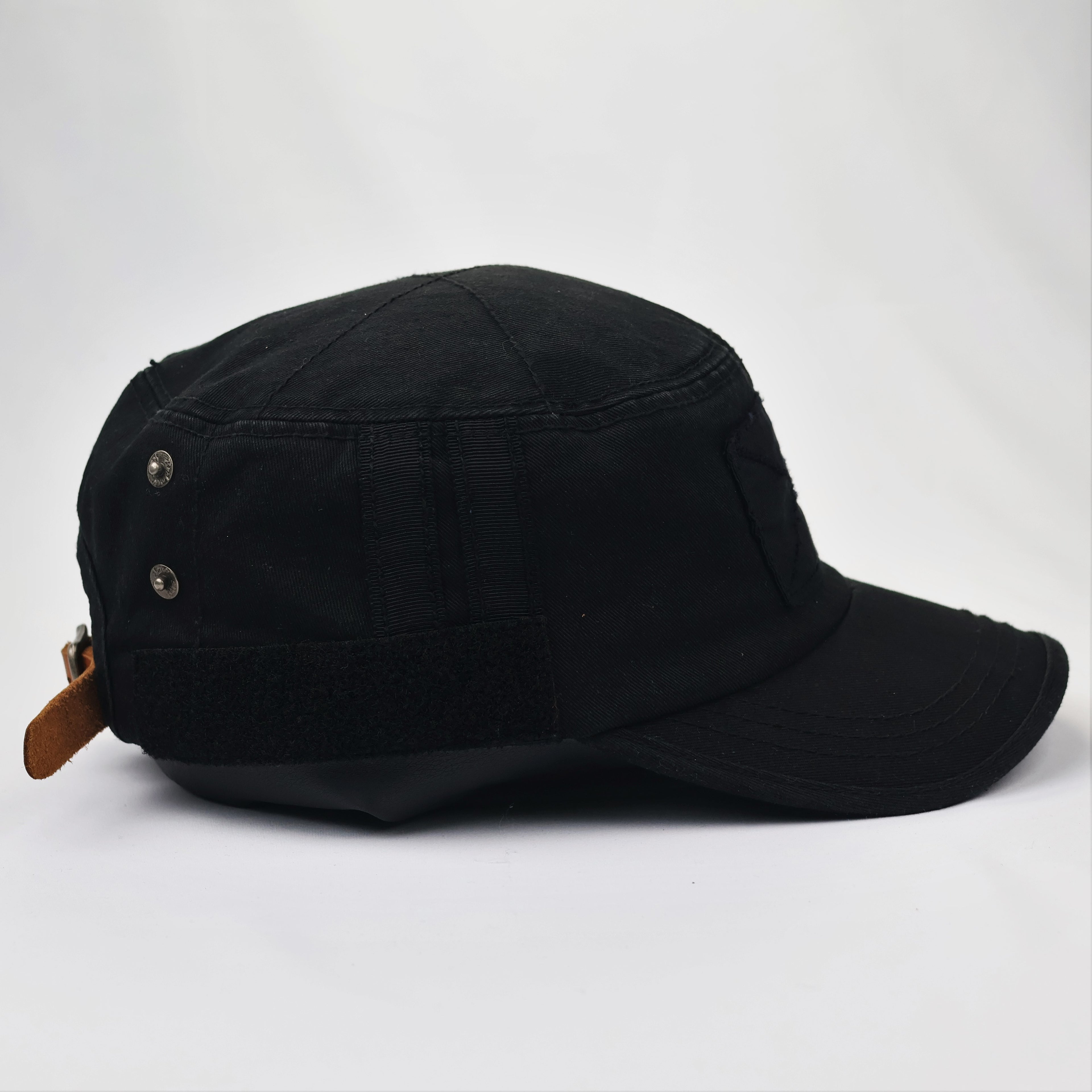 Vintage Buckaroo Jeans Military Cadet Cap - Black Streetwear (57-60cm)