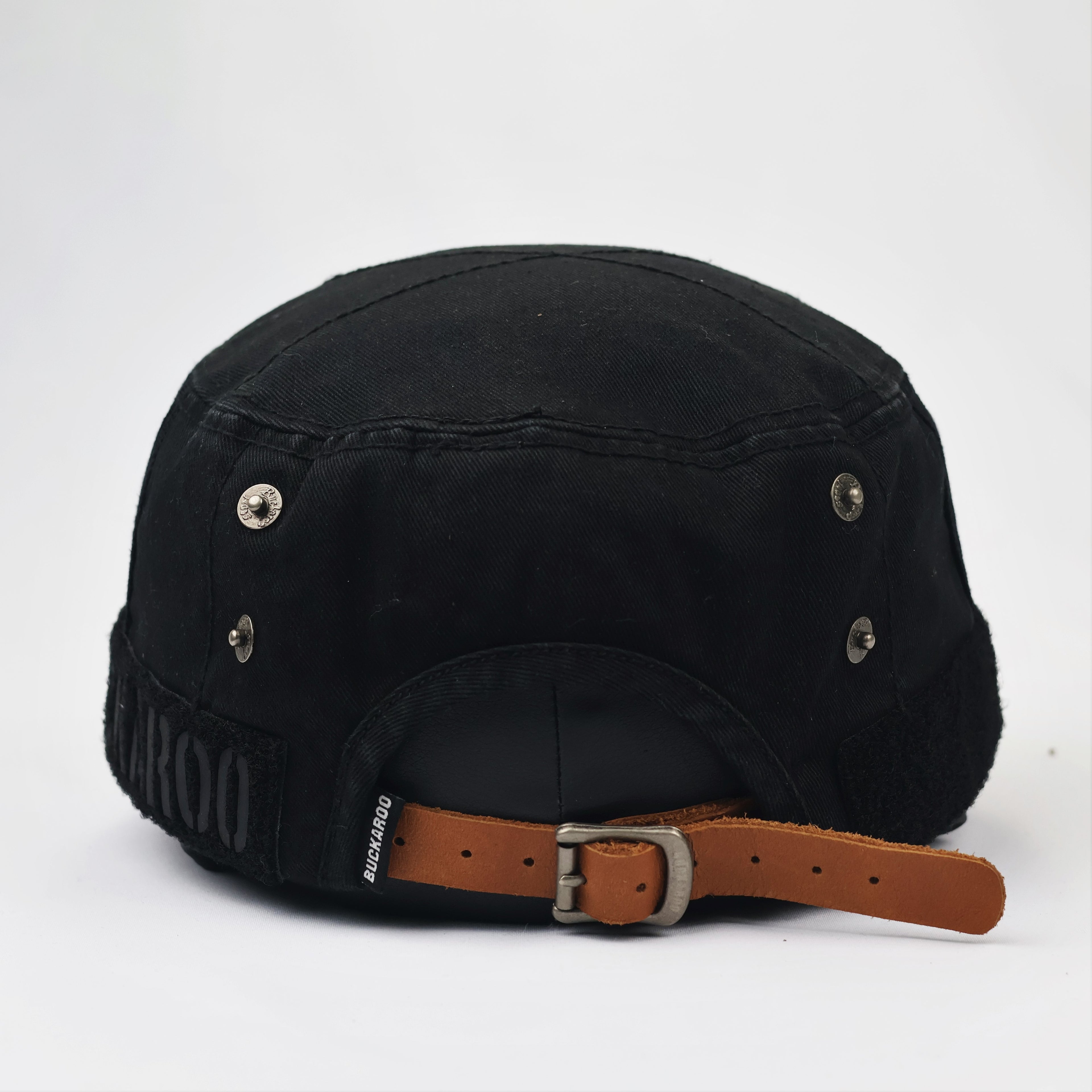 Vintage Buckaroo Jeans Military Cadet Cap - Black Streetwear (57-60cm)