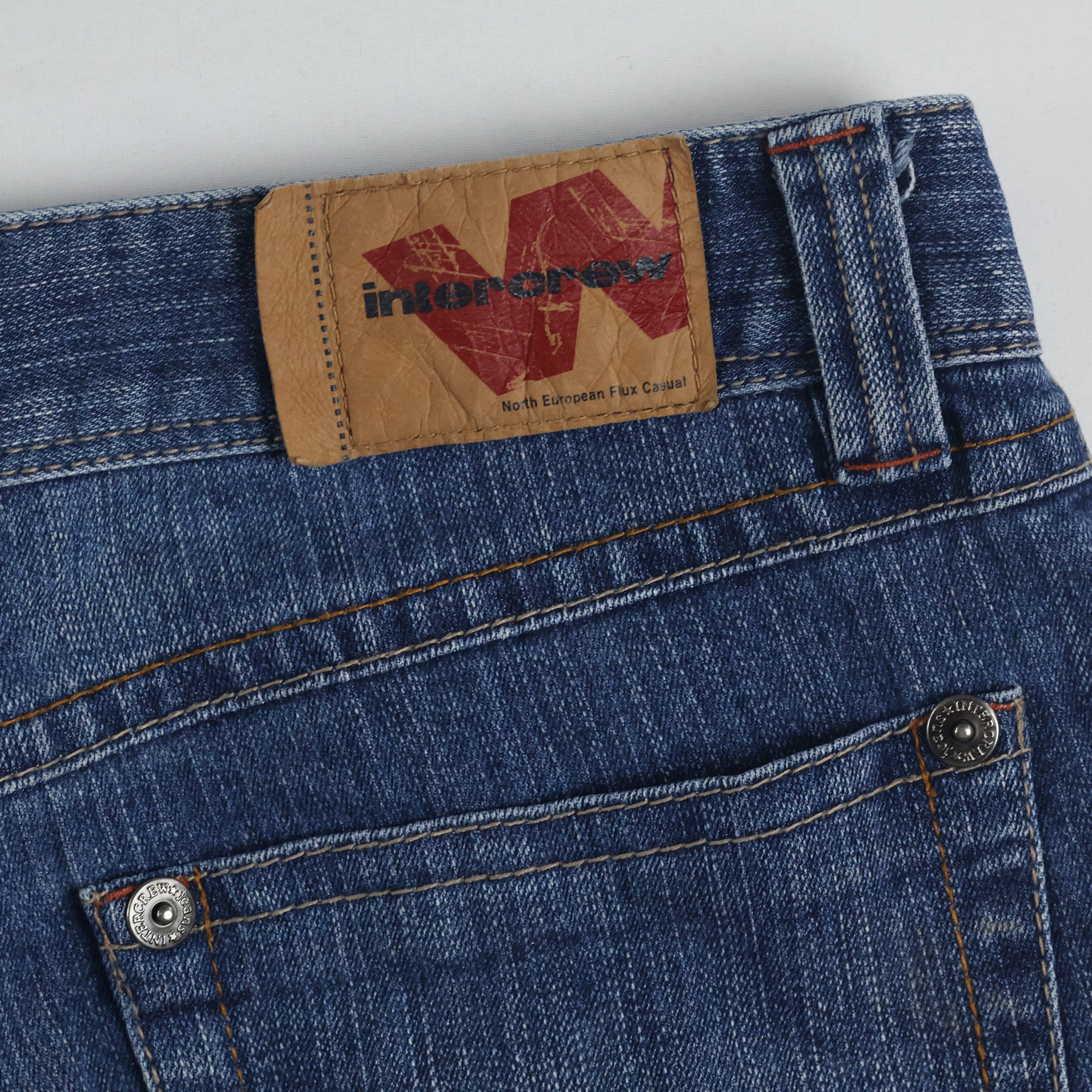 Thrifted Intercrew Men's Blue Straight Fit Jeans 30 Waist/ J1022
