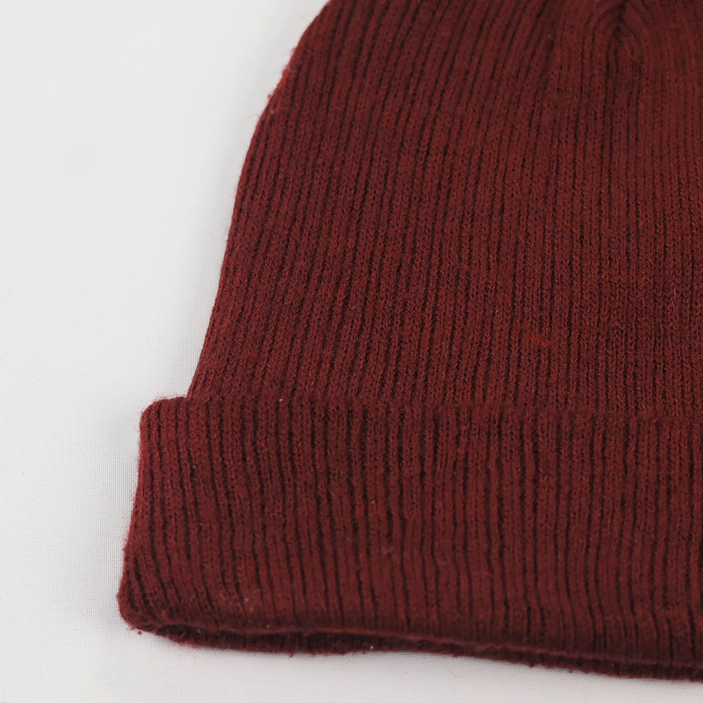 Premium Accessories Maroon Thrifted Beanie – Soft Ribbed "Let's Play!" Winter Hat