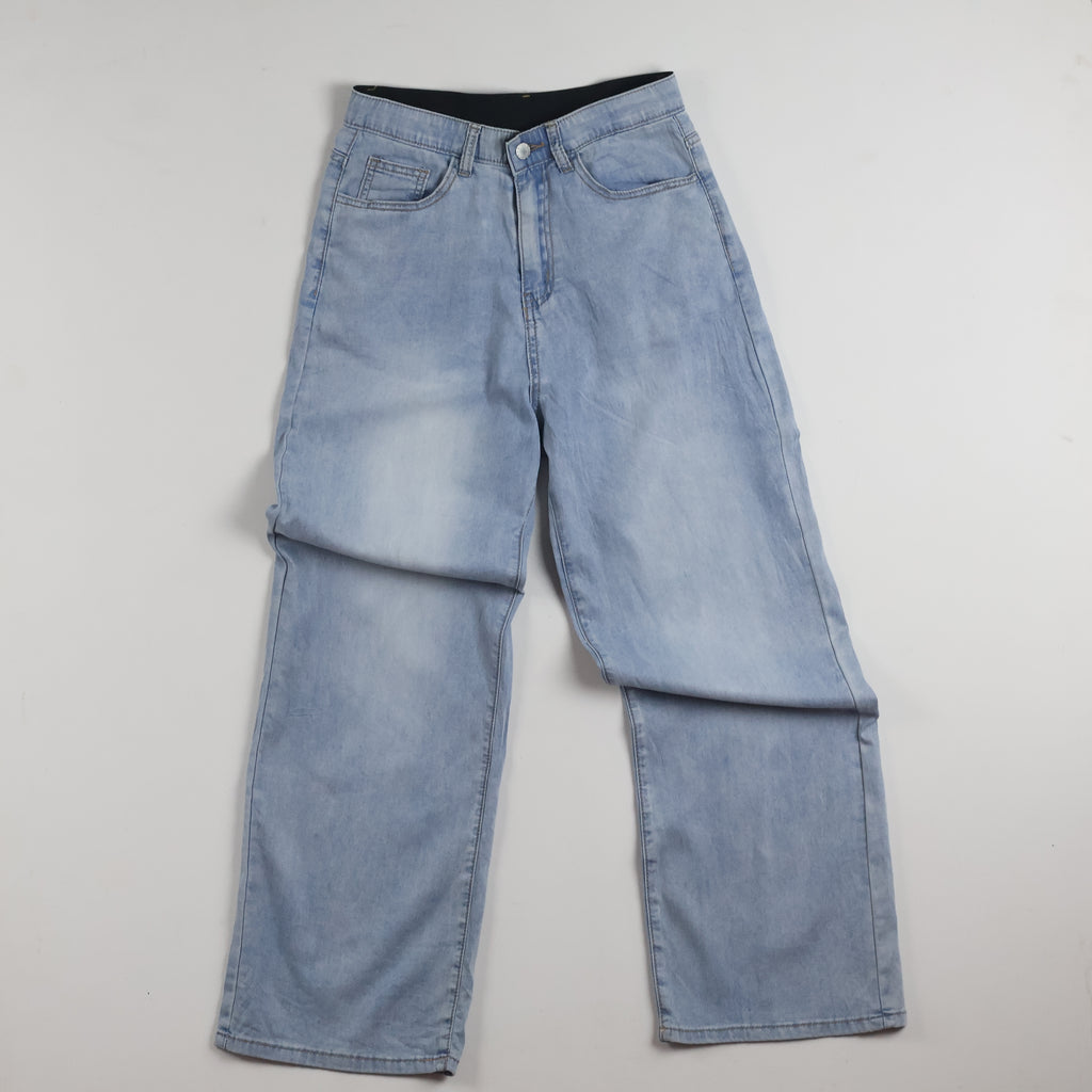 Thrifted Wide Leg Relaxed Light Blue Jeans 28-30 Waist/ J1020