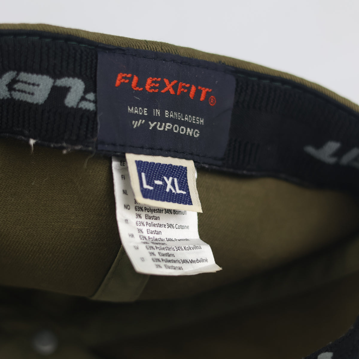 Thrifted Flexfit Yupoong Olive Tactical Punisher Skull Cap | 10800