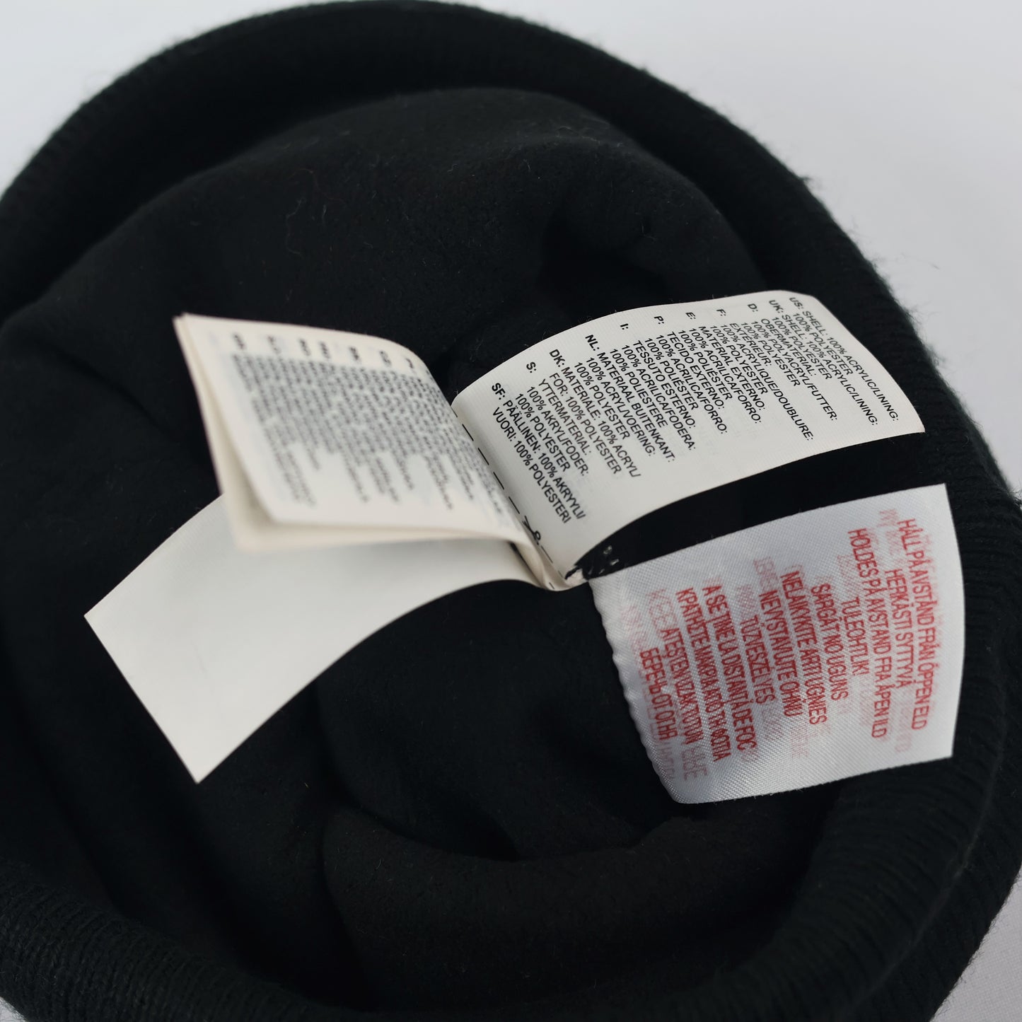 Adidas Originals Black Knit Pom Pom Thrifted Beanie with Trefoil Logo Patch