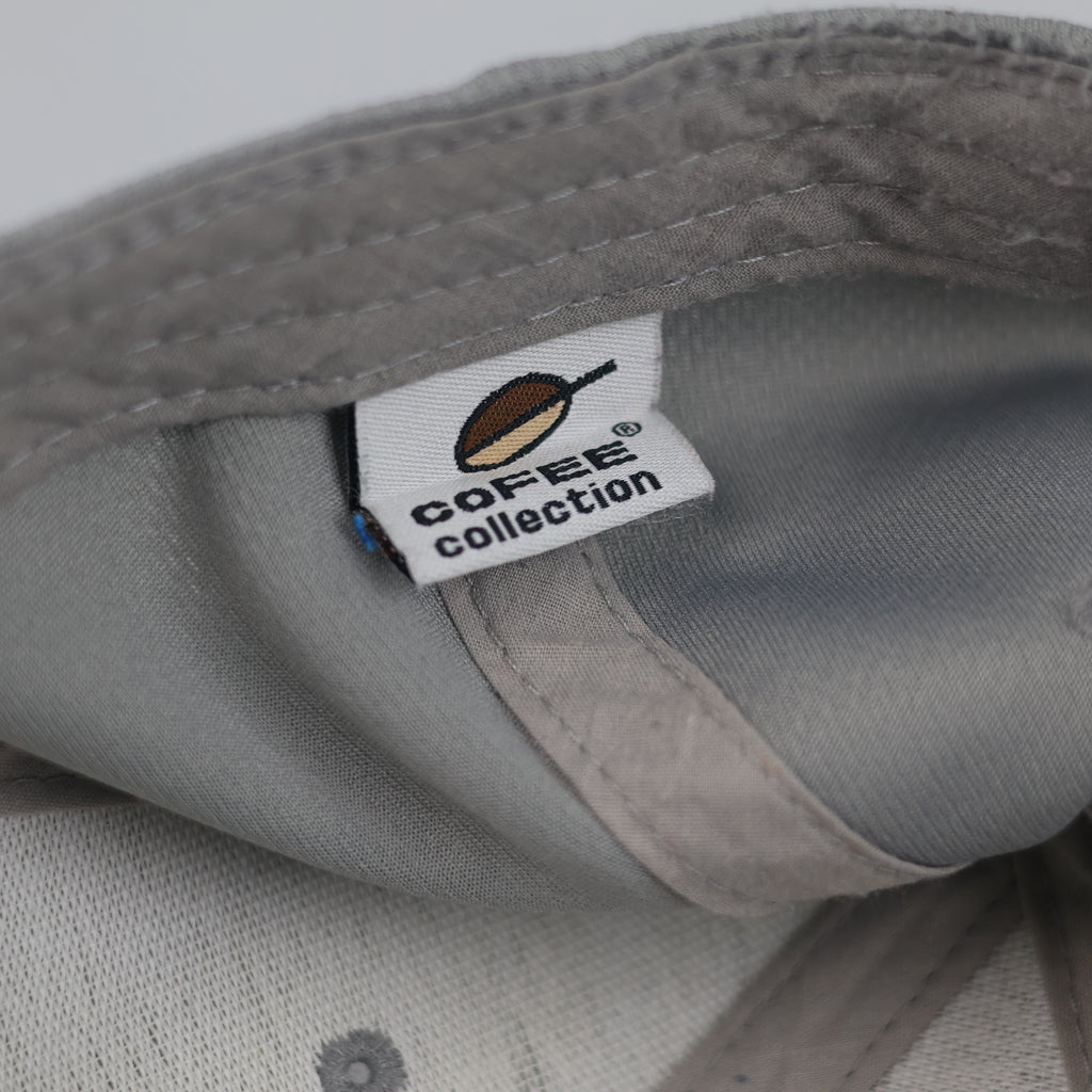 Thrifted Cool Comfort Grey Bull Embroidered Baseball Cap | 10786