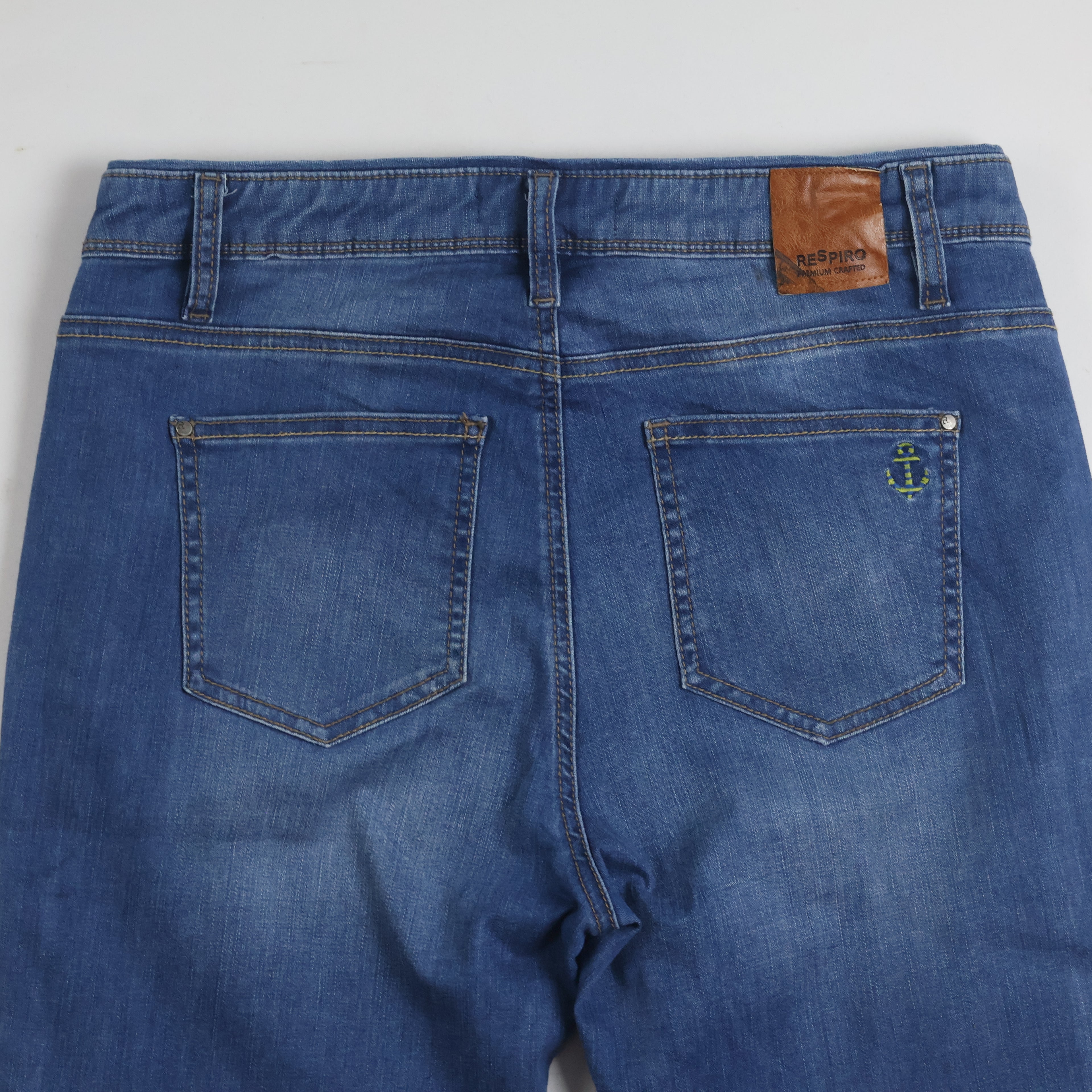 Thrifted Respiro Men's Blue Flare Bootcut Jeans 32 Waist/ J1029