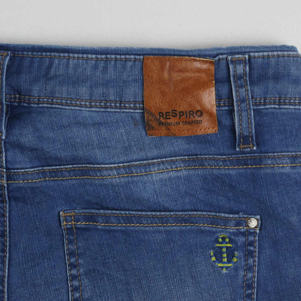 Thrifted Respiro Men's Blue Flare Bootcut Jeans 32 Waist/ J1029