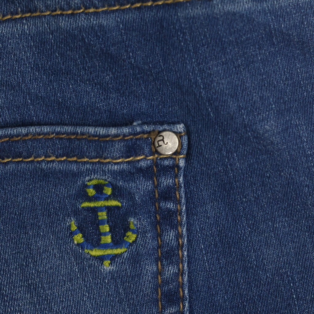 Thrifted Respiro Men's Blue Flare Bootcut Jeans 32 Waist/ J1029