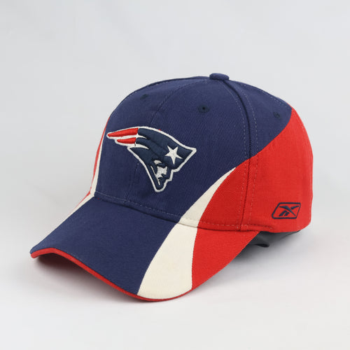 Classic Reebok New England Patriots Cap - Red Navy White NFL Football Thrifted Hat