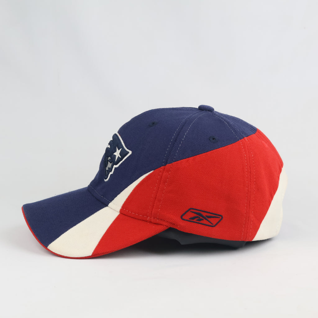 Classic Reebok New England Patriots Cap - Red Navy White NFL Football Thrifted Hat