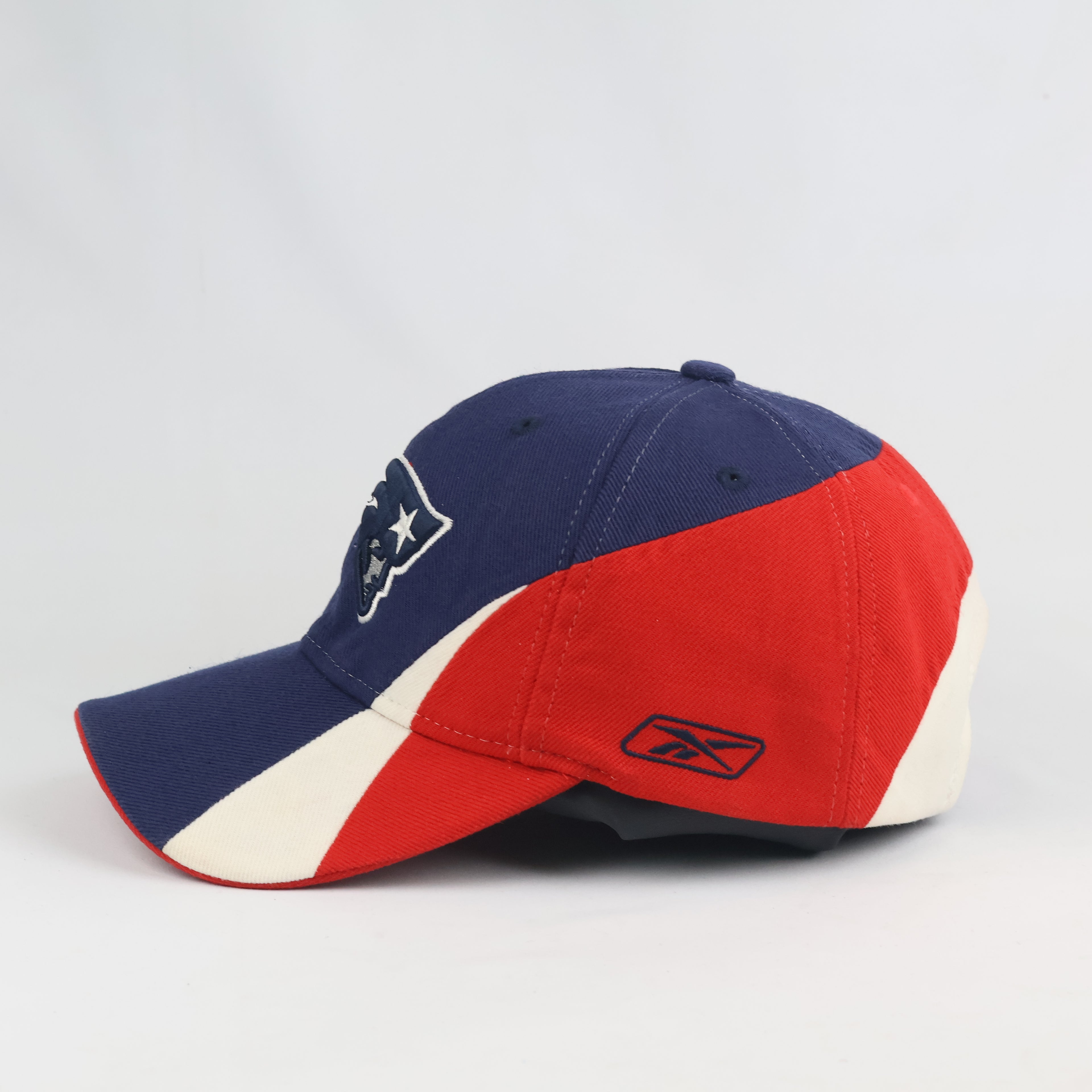 Classic Reebok New England Patriots Cap - Red Navy White NFL Football Thrifted Hat